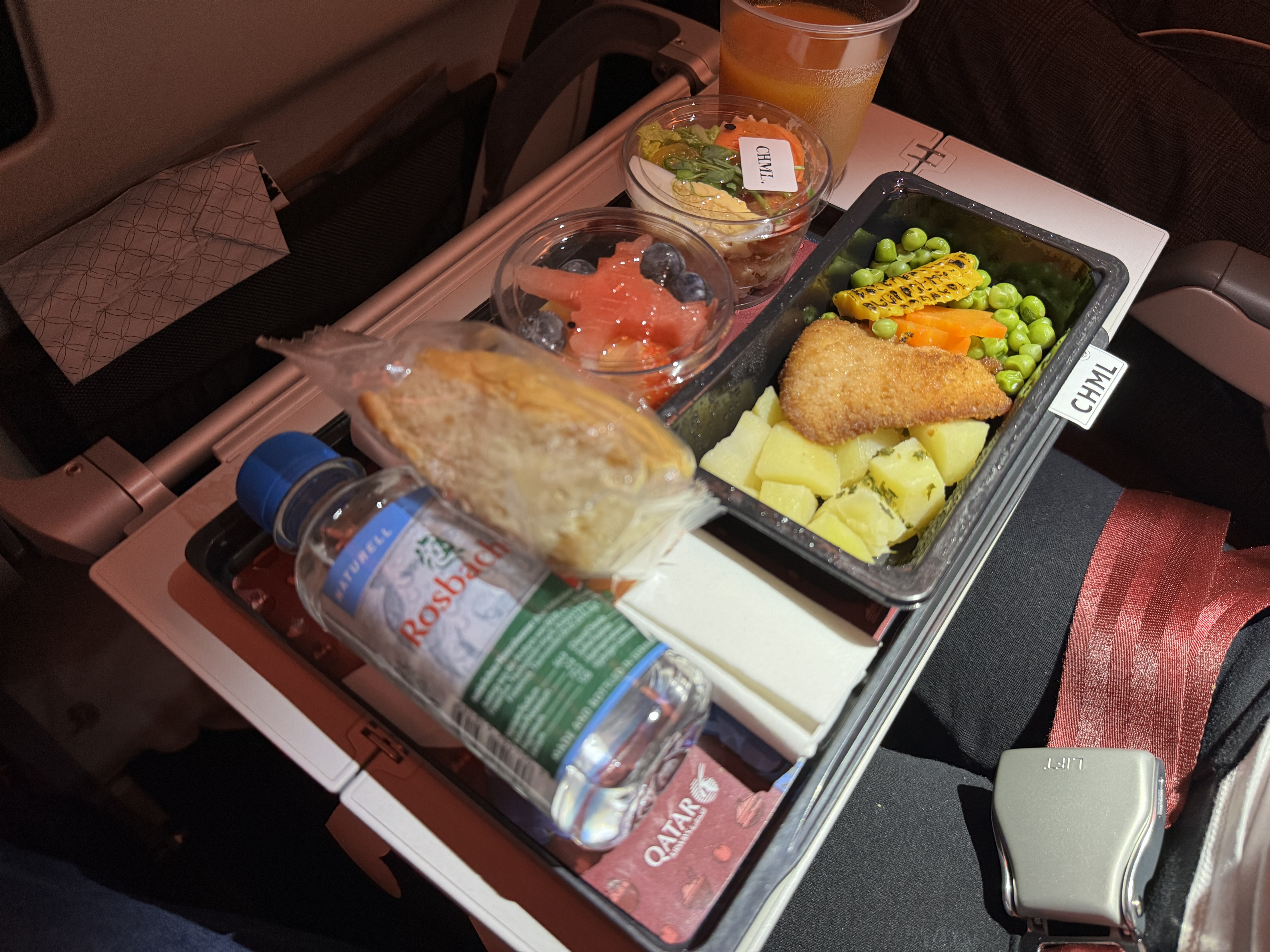 Qatar Airways economy WAW DOH 787 childs meal Qatar Airways economy WAW DOH 787 childs meal