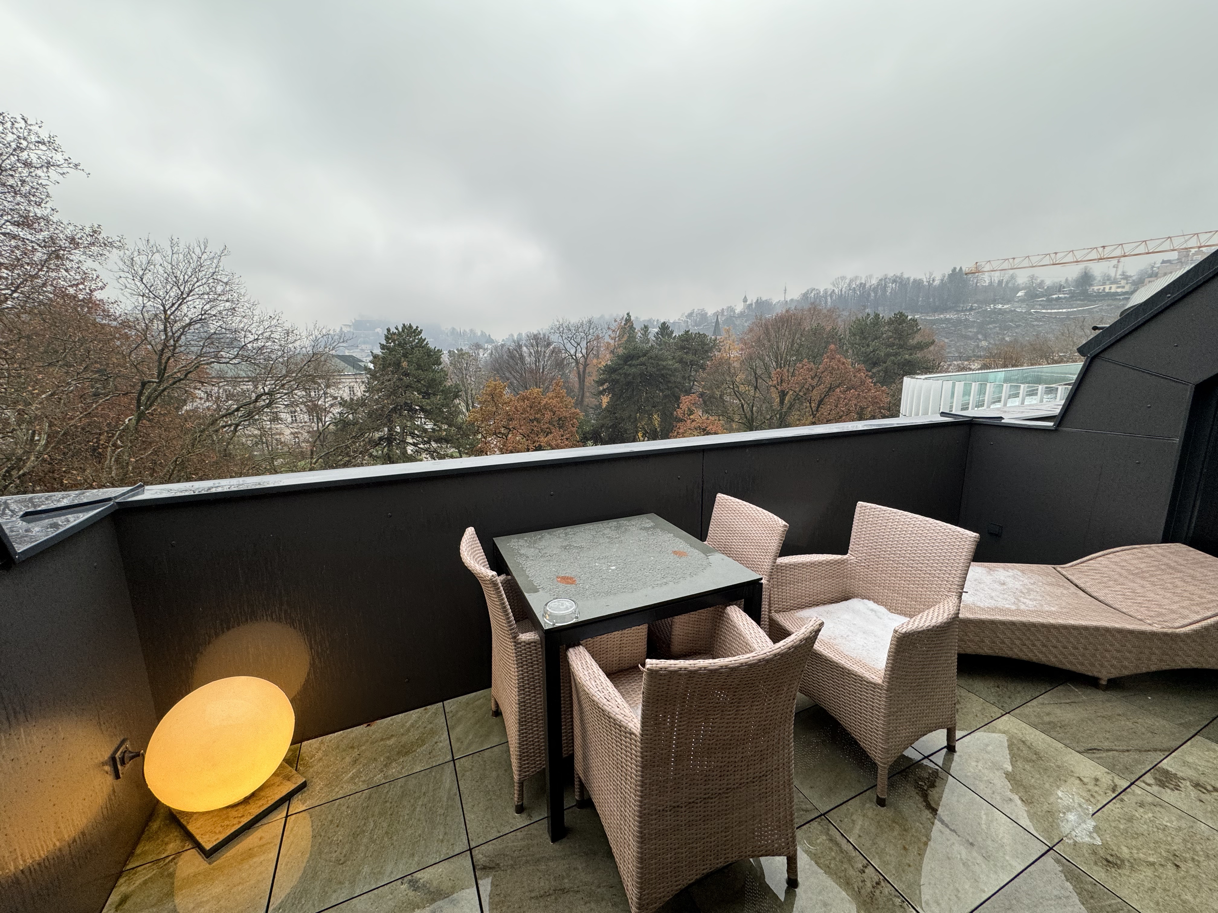 Sheraton Salzburg Balcony Light and Table Sheraton Salzburg Balcony Light and Table