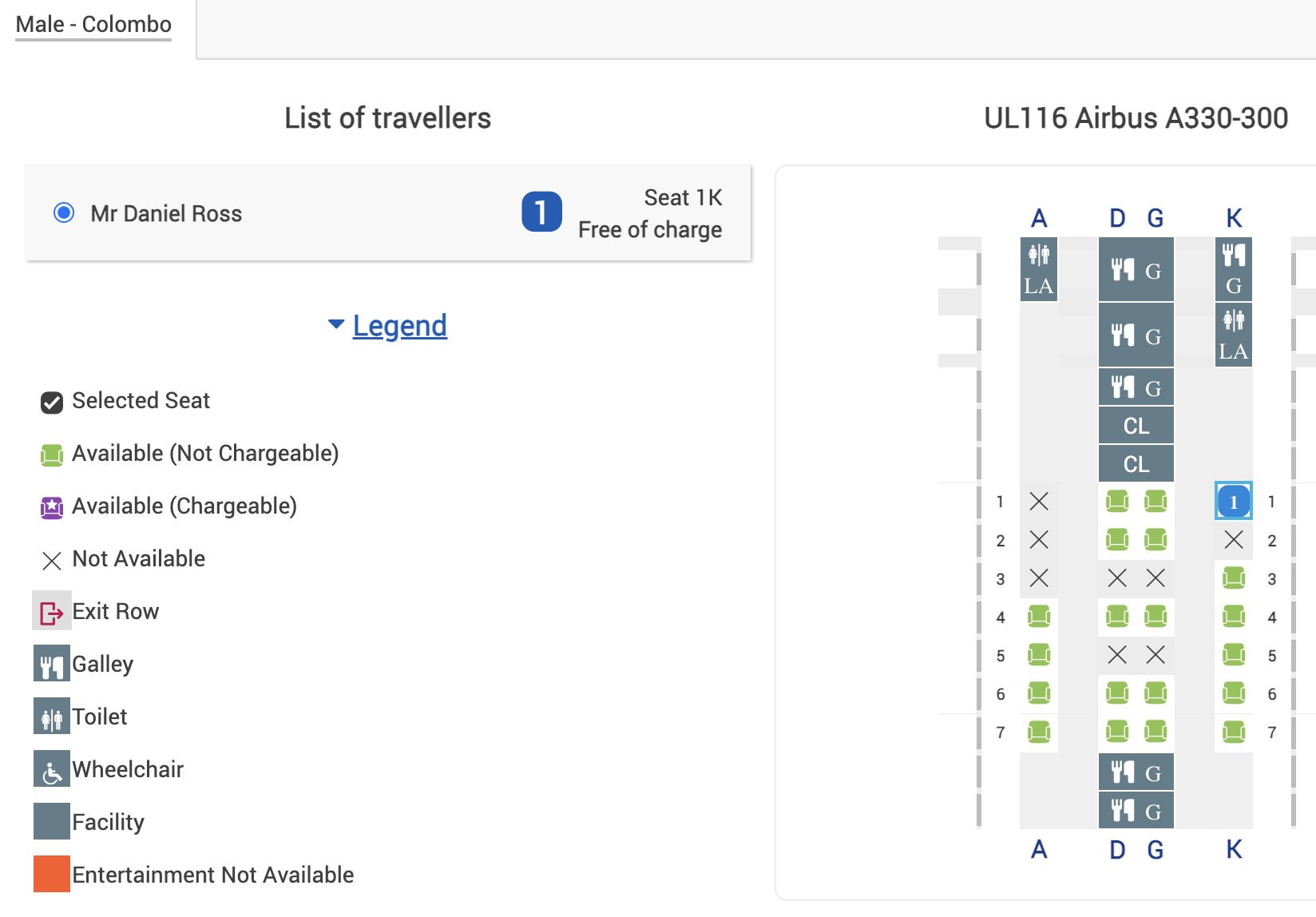 Sri Lankan Airlines Airbus A330 business class booking 