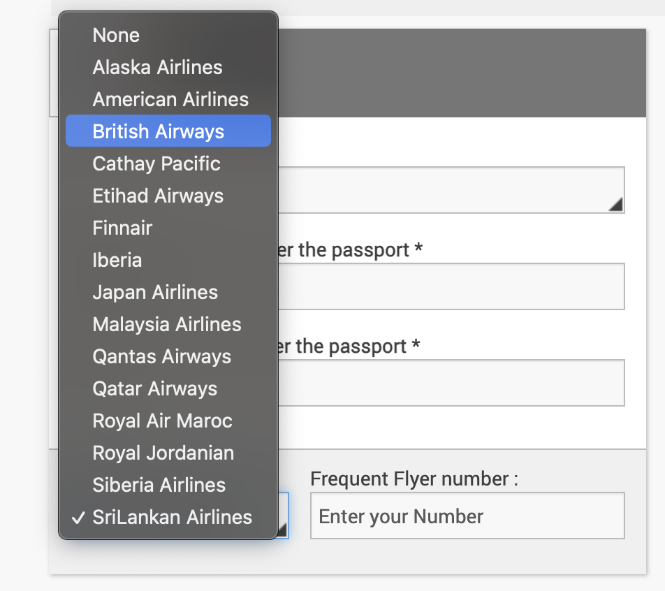 Sri Lankan Airlines Airbus A330 business class booking 