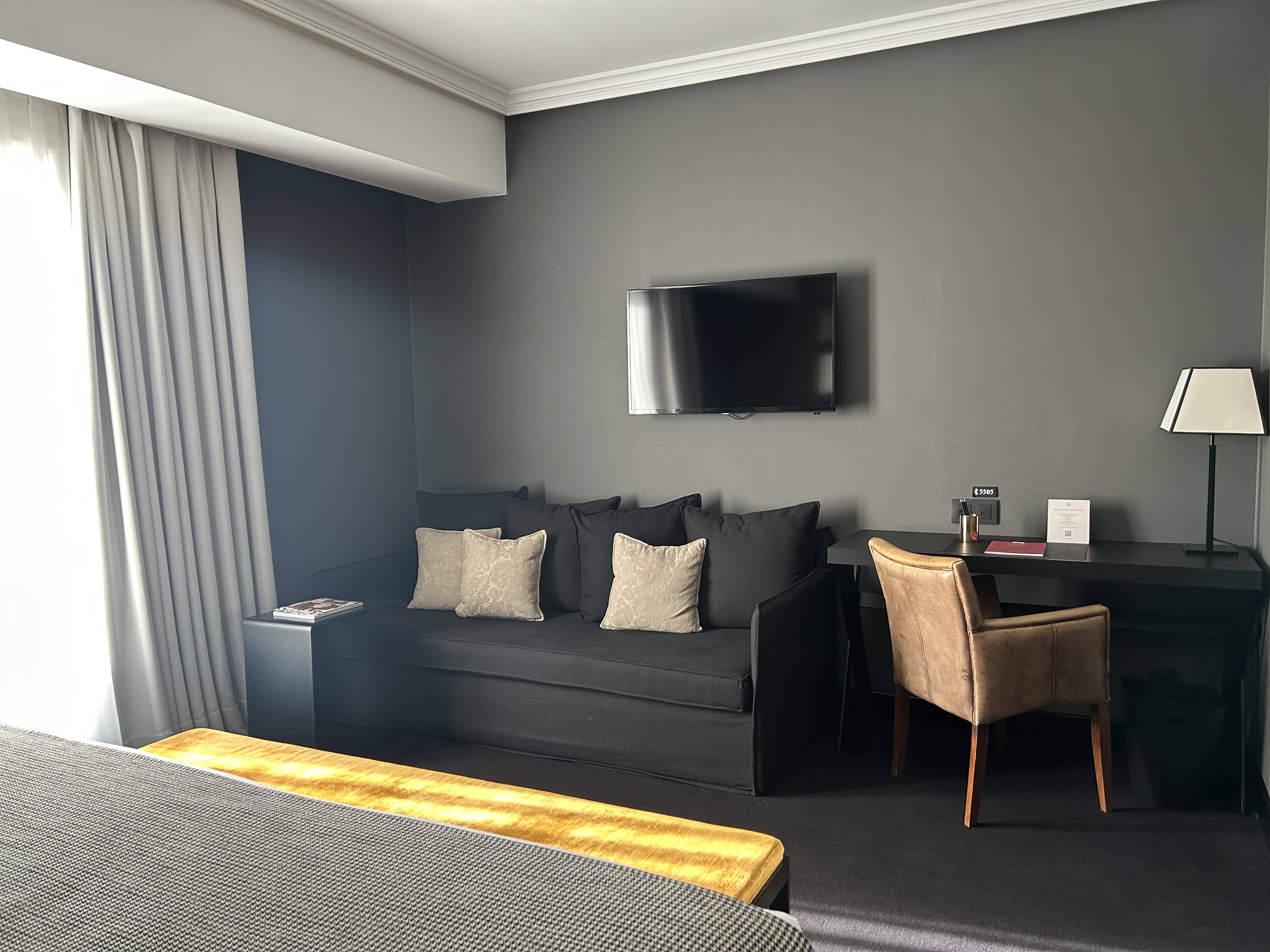 The Principal Madrid Hotel Room Desk and Sofa The Principal Madrid Hotel Room Desk and Sofa