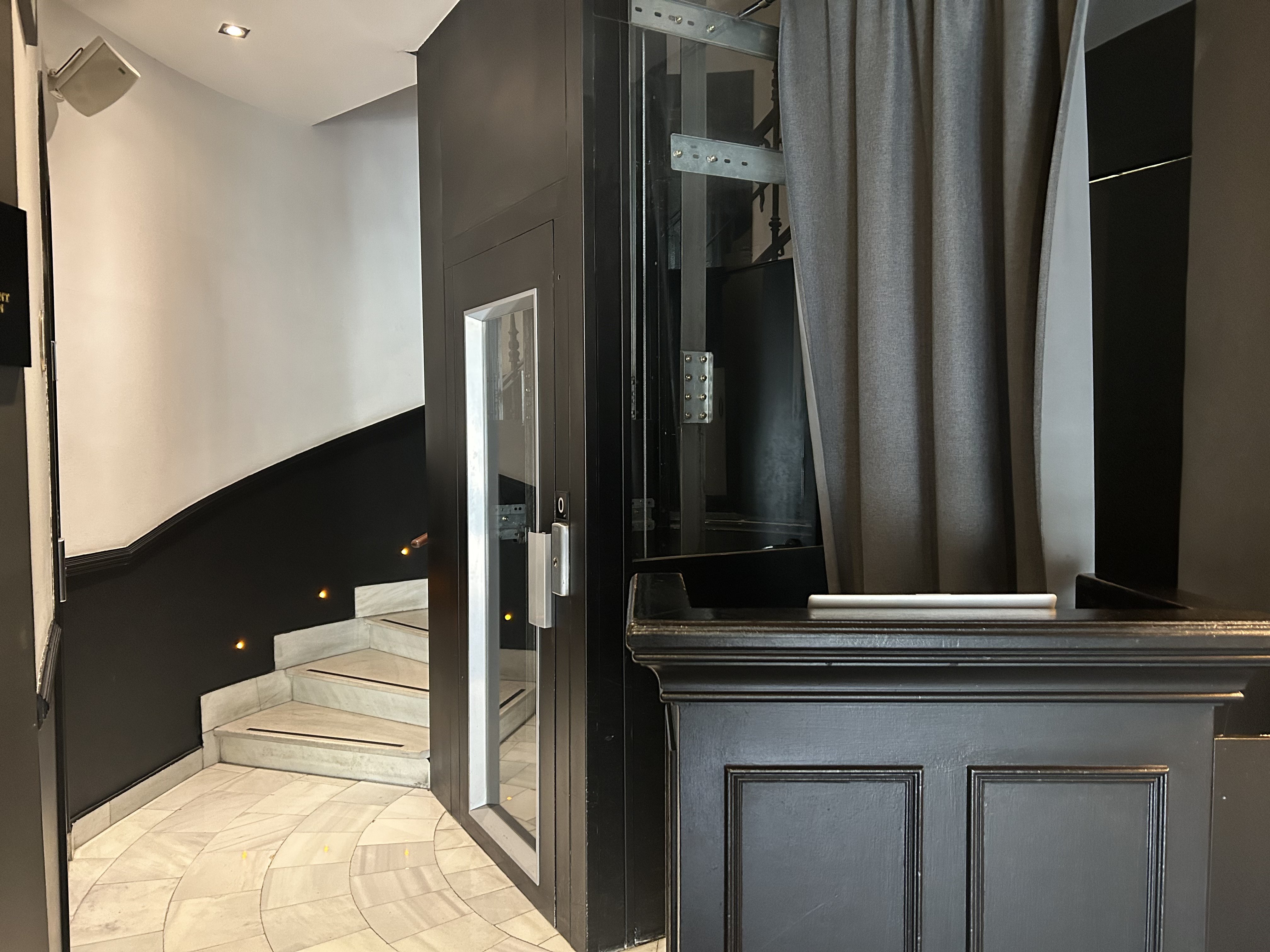 The Principal Madrid Hotel staircase and elevator The Principal Madrid Hotel staircase and elevator