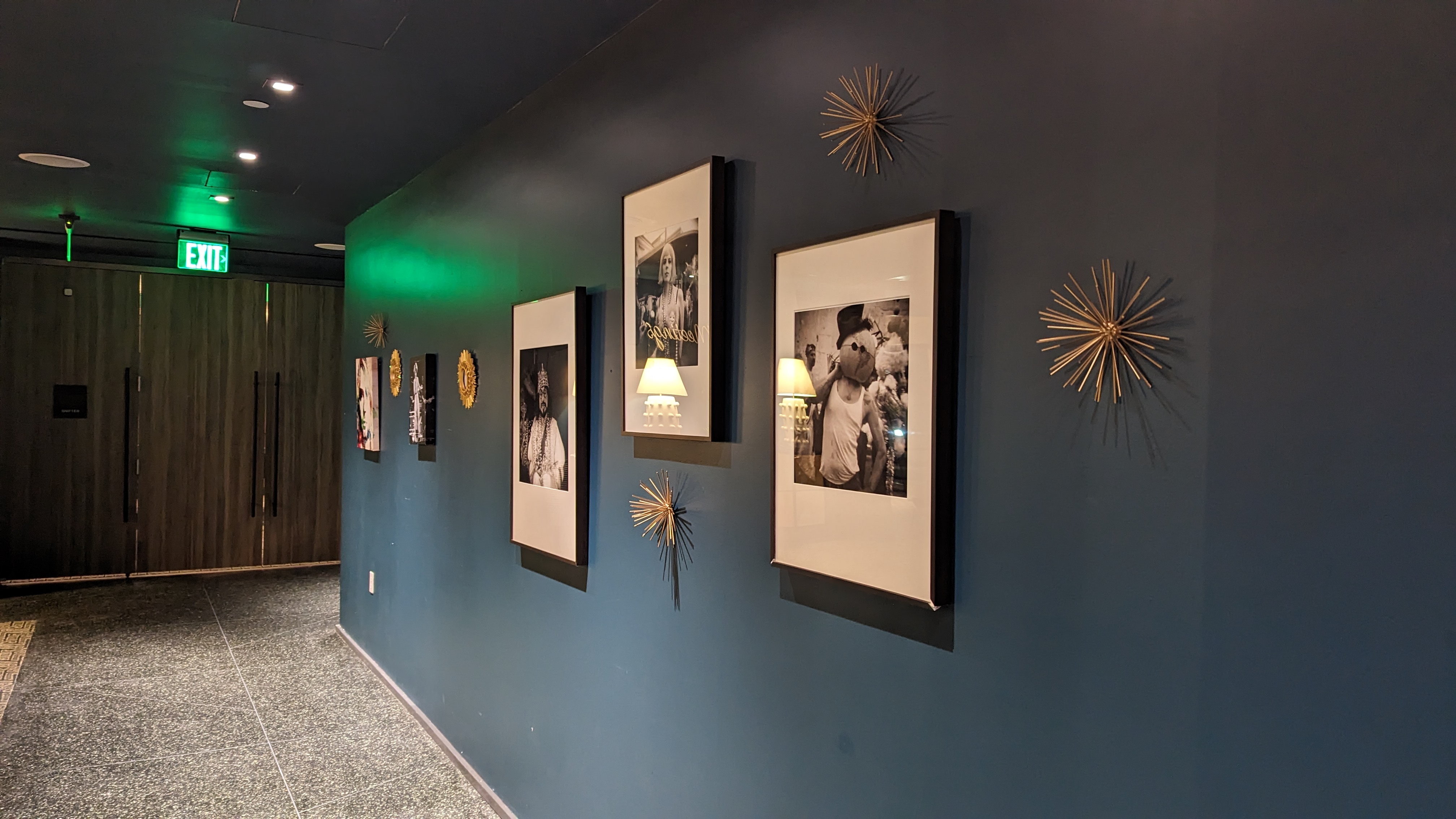 The Troubadour Hotel New Orleans lobby hallway art