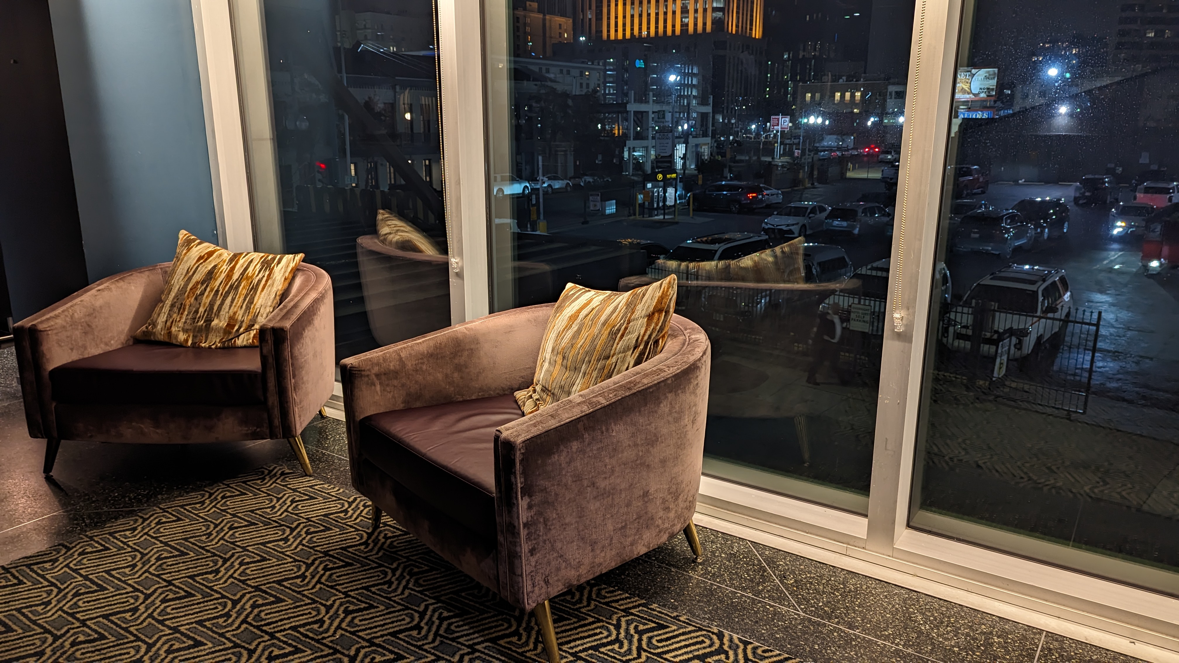 The Troubadour Hotel New Orleans second floor meeting room lobby seating and view