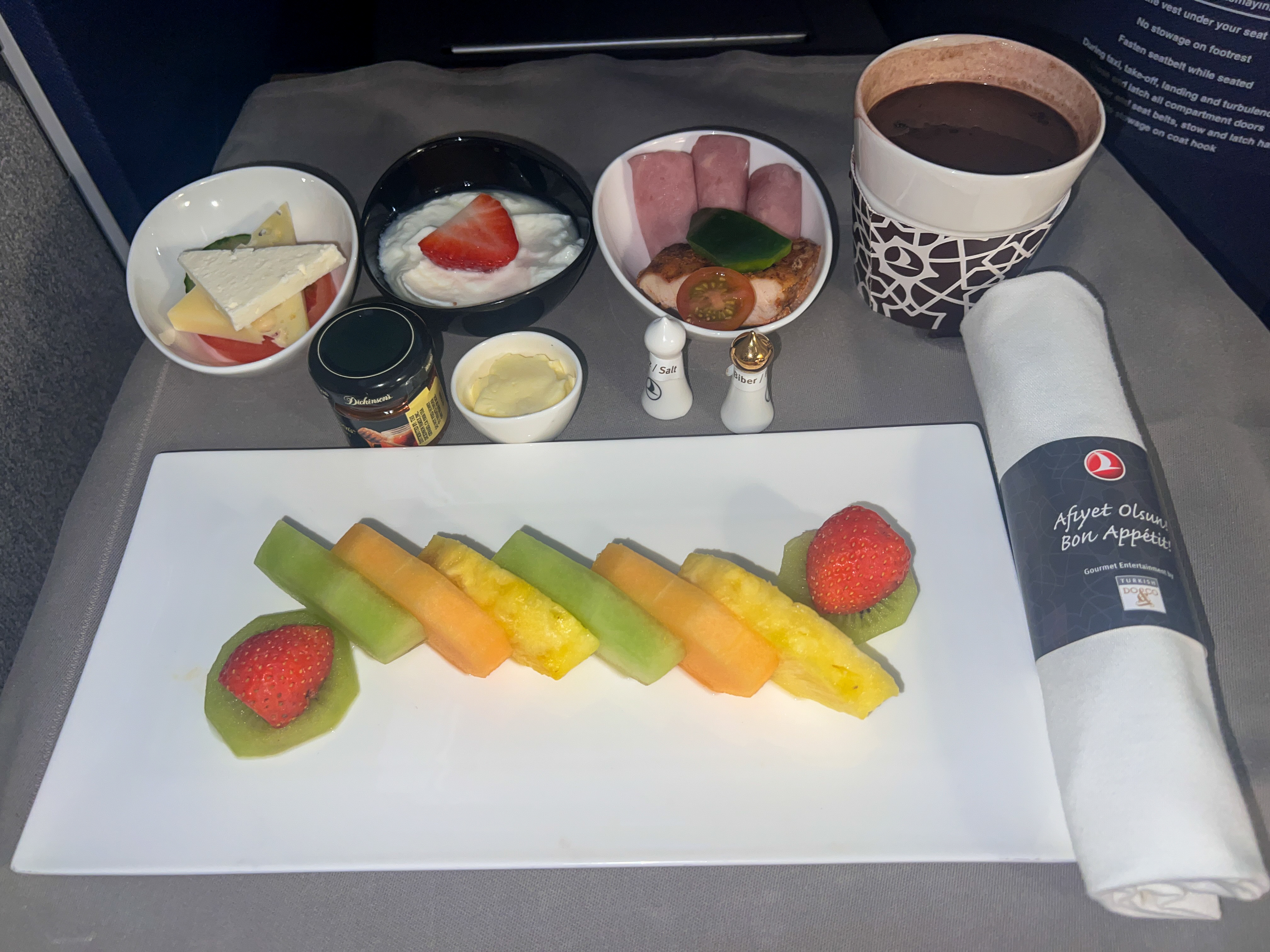 Turkish J A350 2024 breakfast food platter Turkish J A350 2024 breakfast food platter