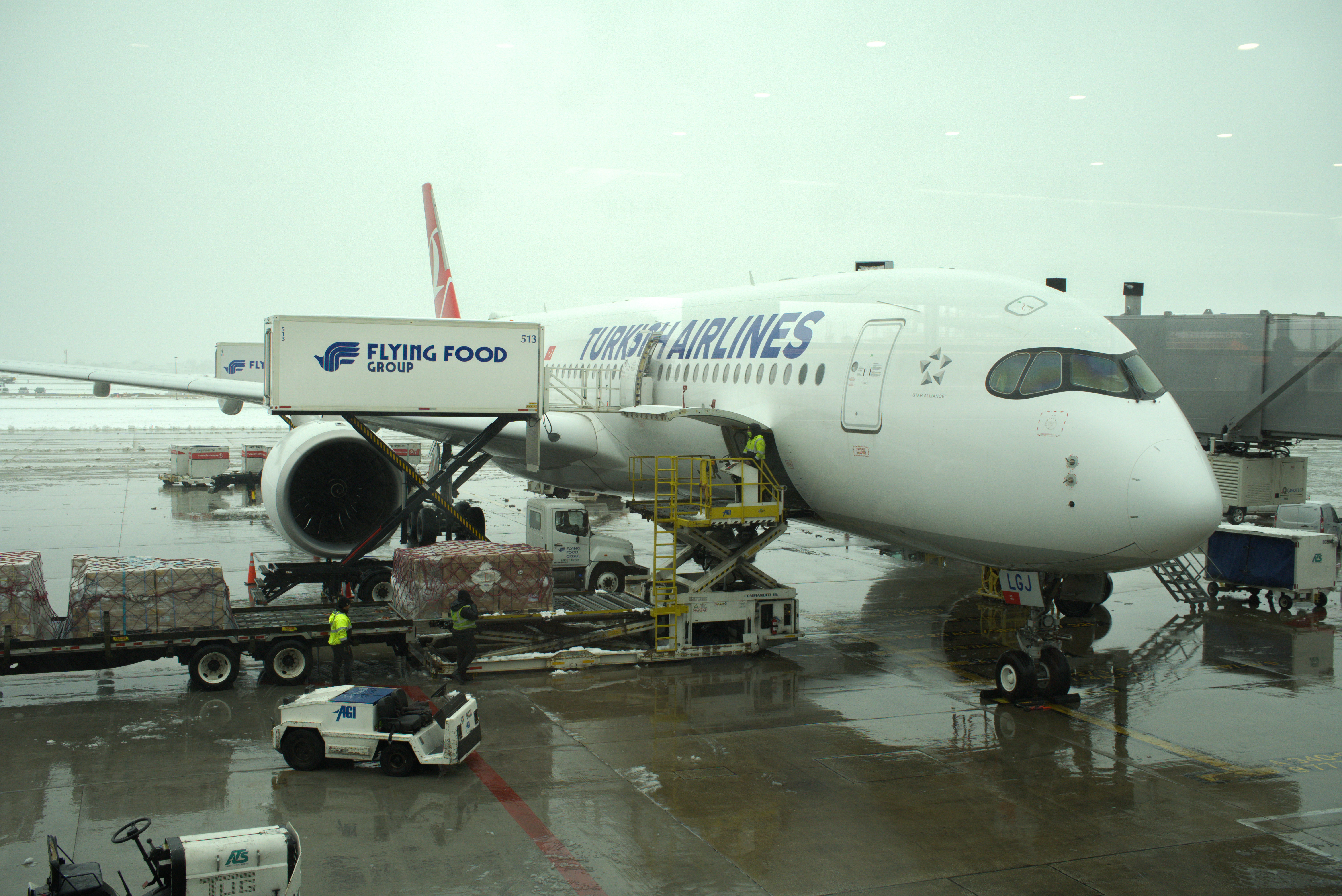 Turkish J A350 2024 rplane at gate ORD Turkish J A350 2024 rplane at gate ORD