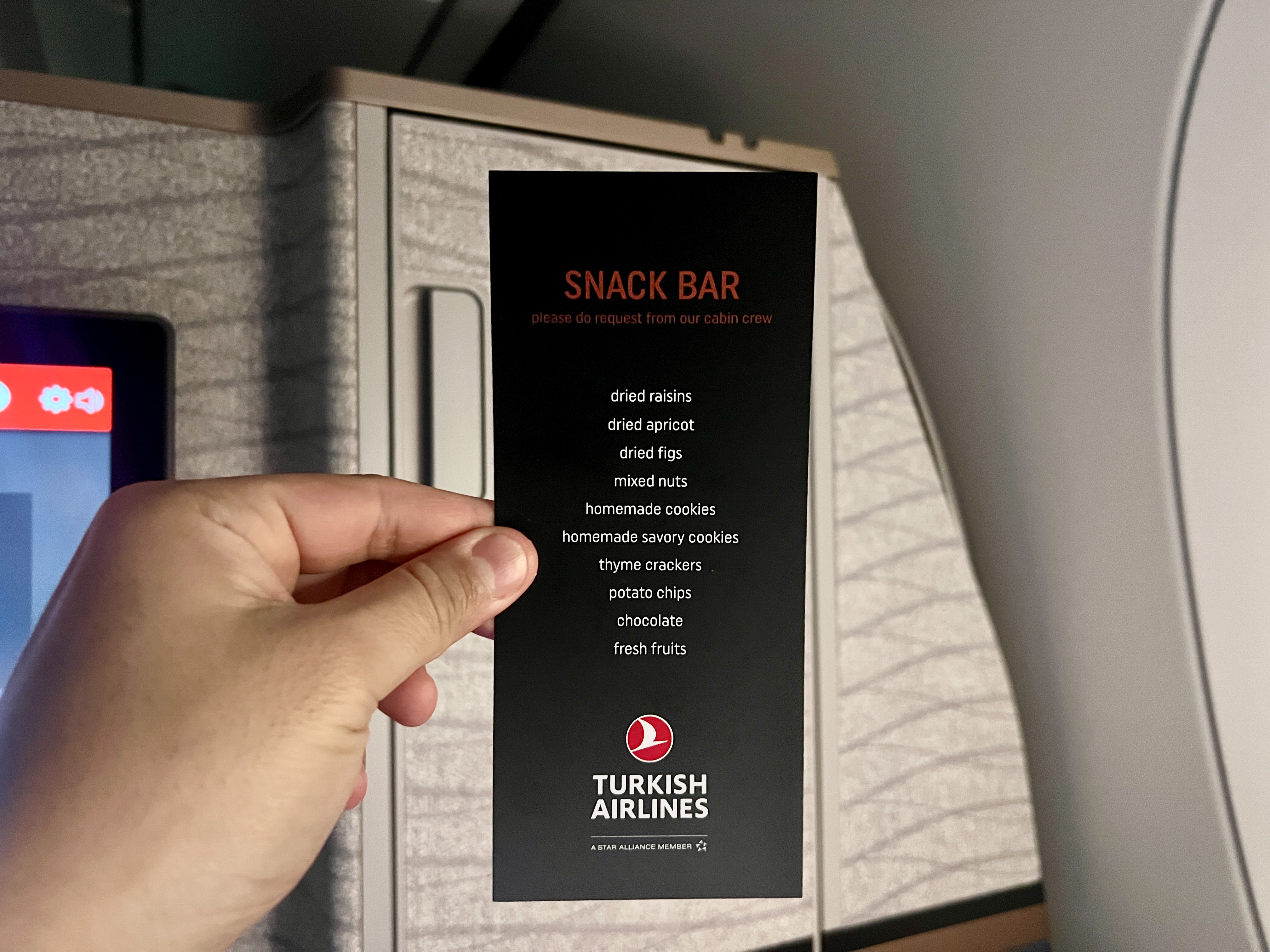 Turkish J A350 2024 snack bar menu Turkish J A350 2024 snack bar menu