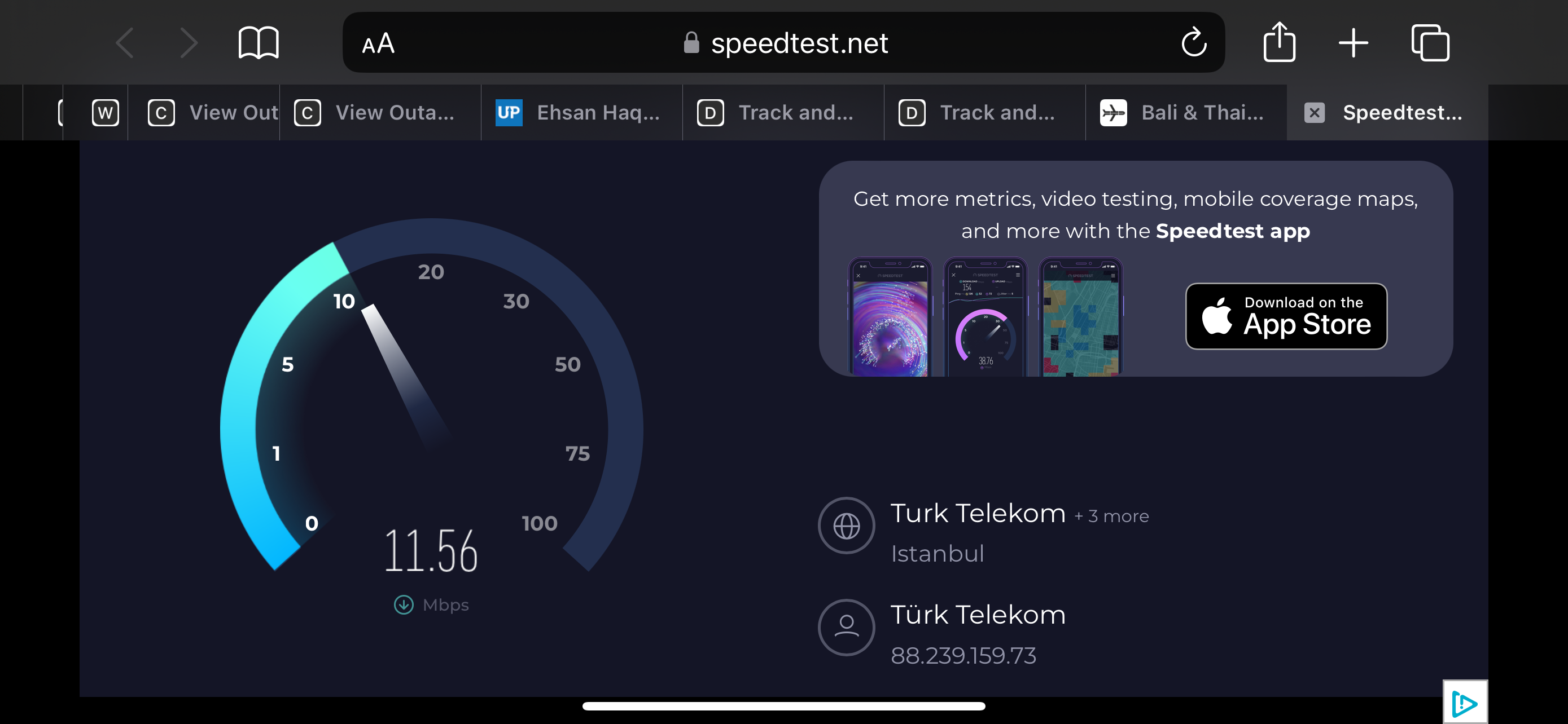 Turkish J business internet speed test Turkish J business internet speed test