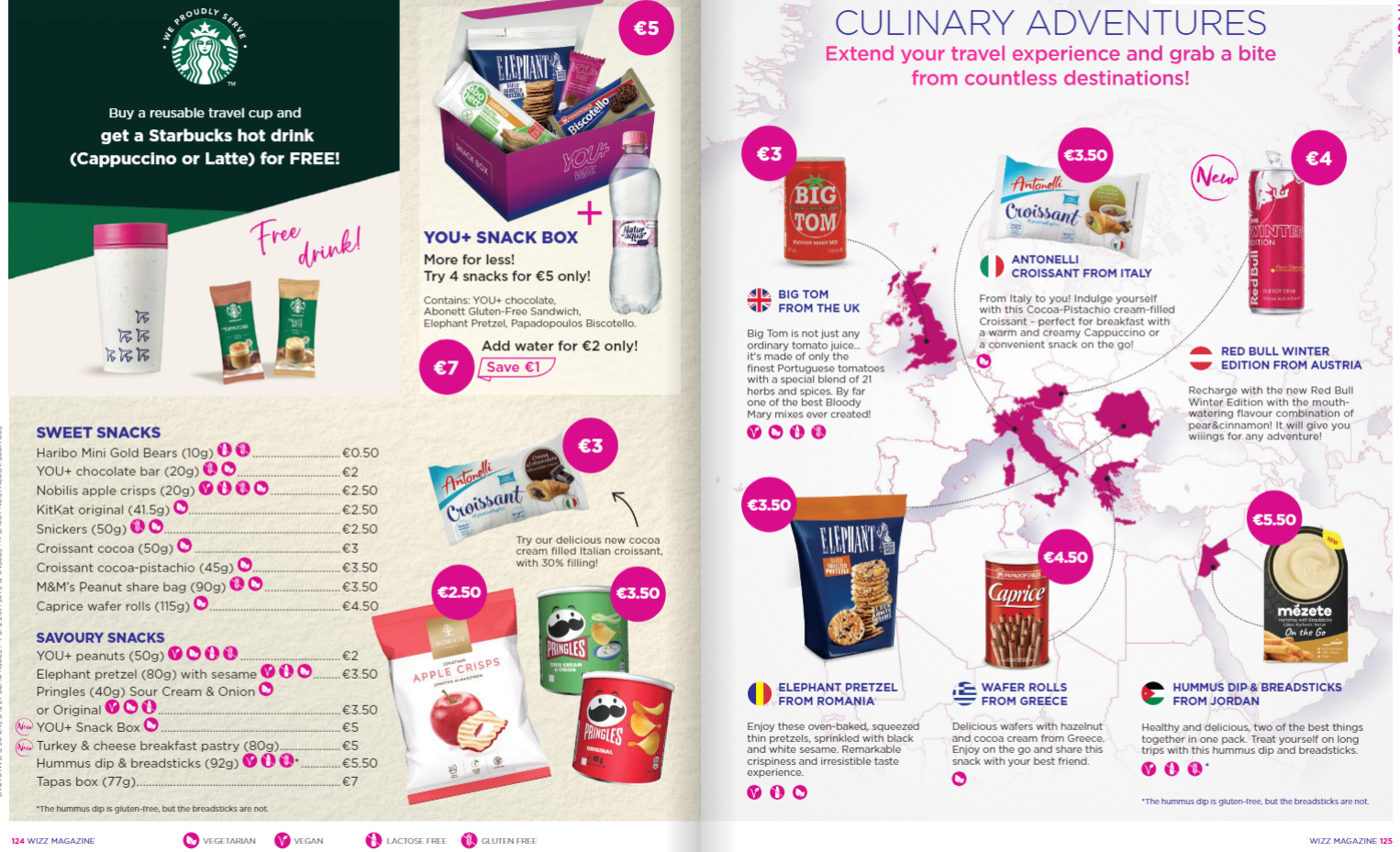 Wizz Air CPH GDN menu snacks