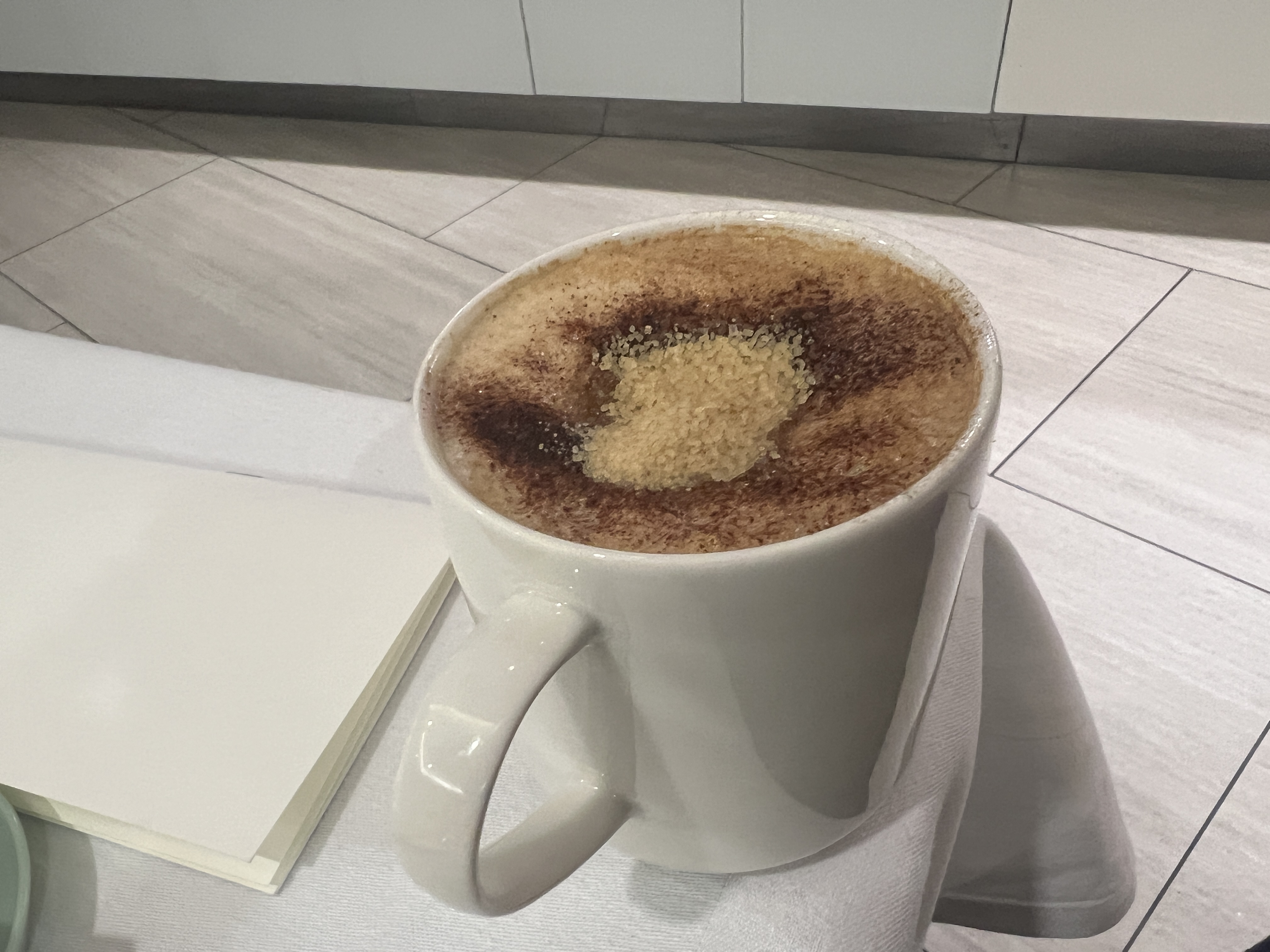 Etihad Lounge LHR Capuccino Etihad Lounge LHR Capuccino