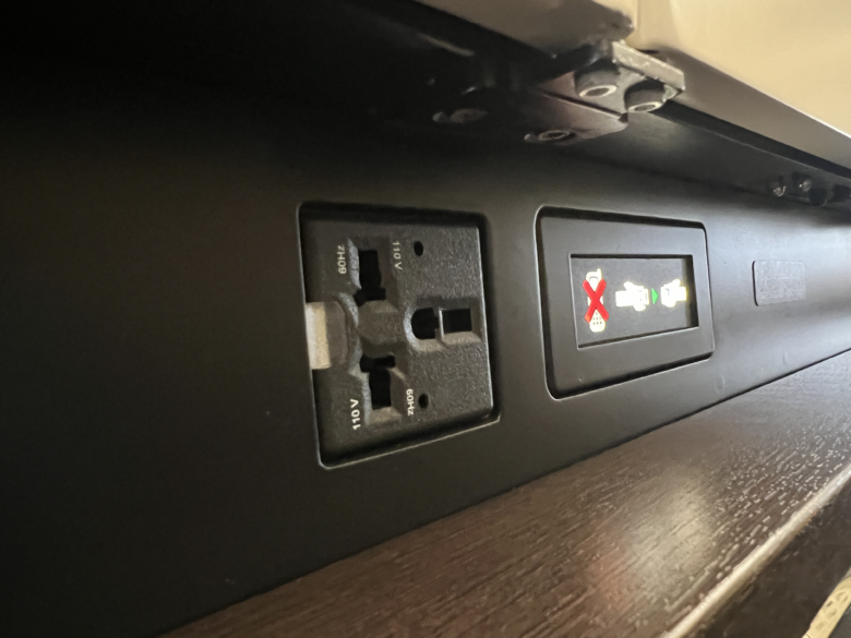 Etihad A380 First Class Apartment Power outlet Etihad A380 First Class Apartment Power outlet