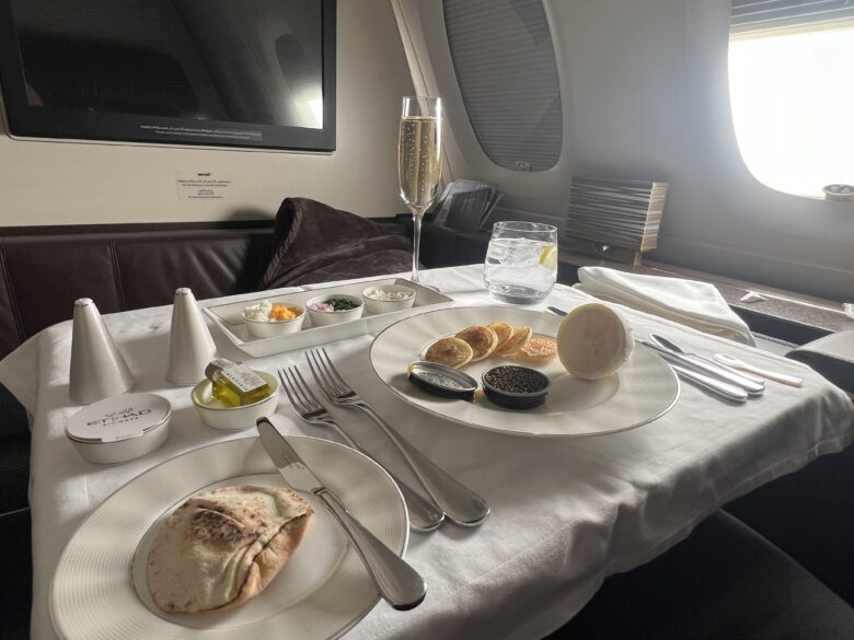 Etihad First Class Apartment Caviar Service Etihad First Class Apartment Caviar Service