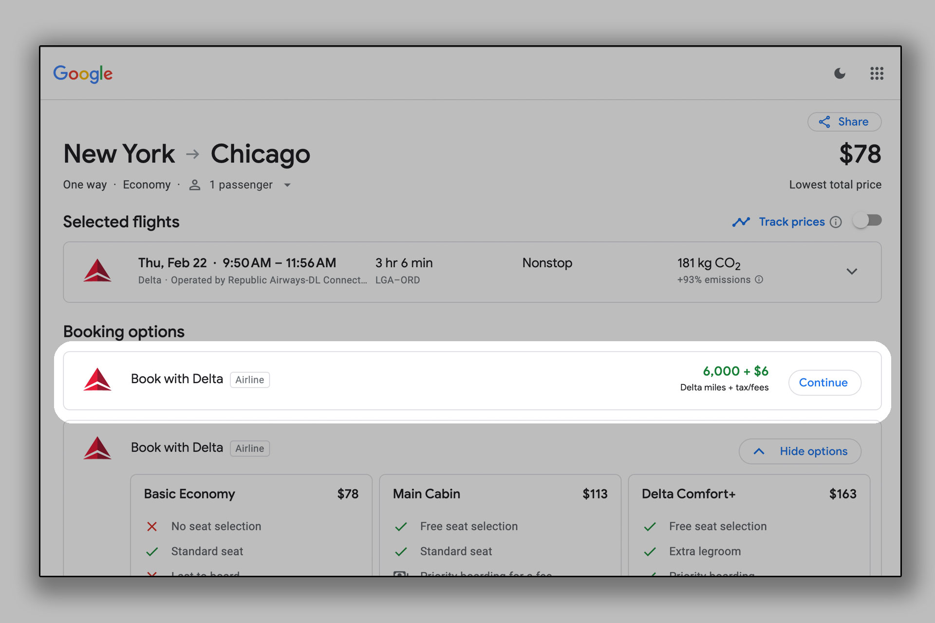 points path screenshot booking link hilite