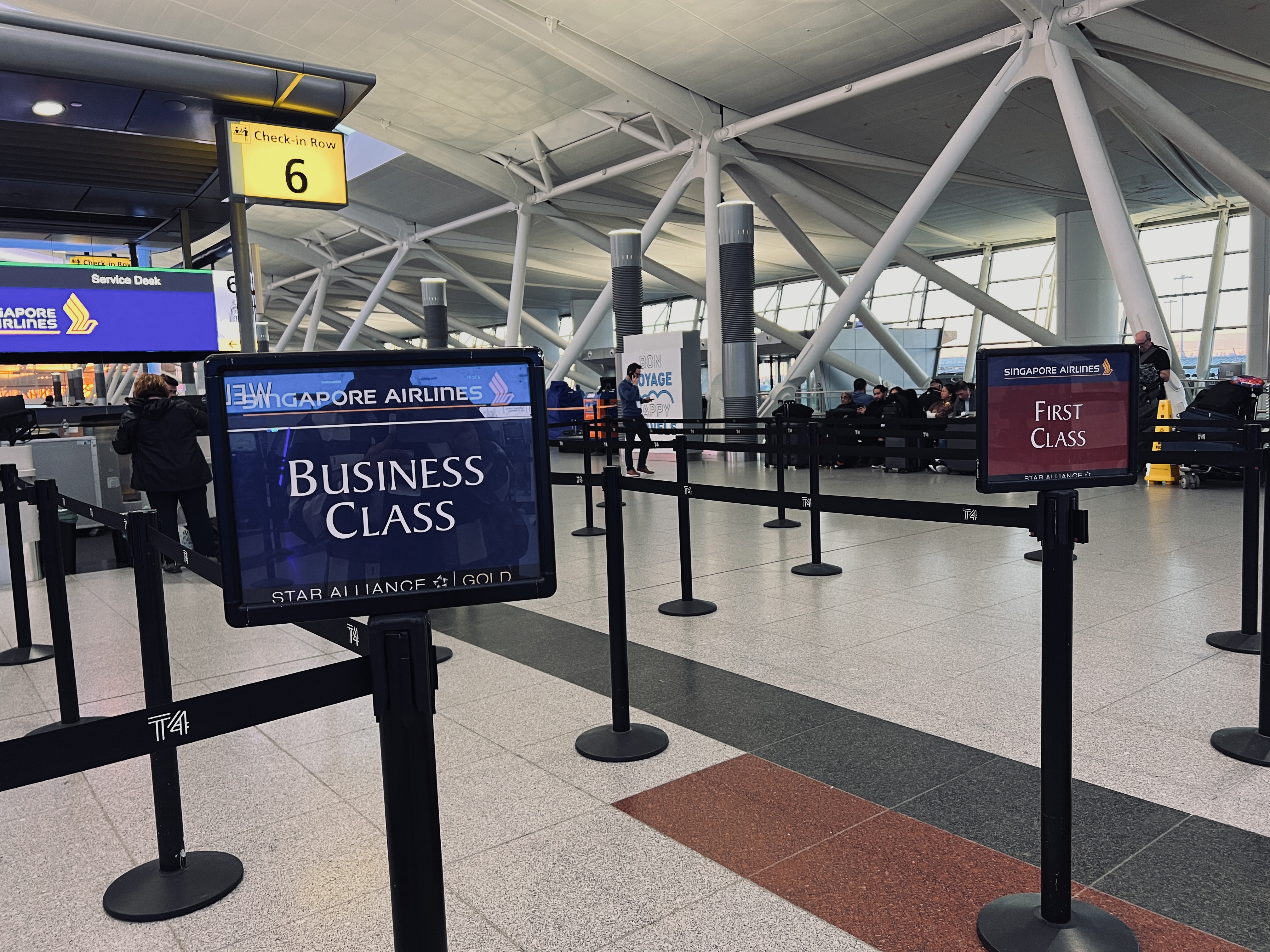 Singapore check in lines business and first class Singapore check in lines business and first class