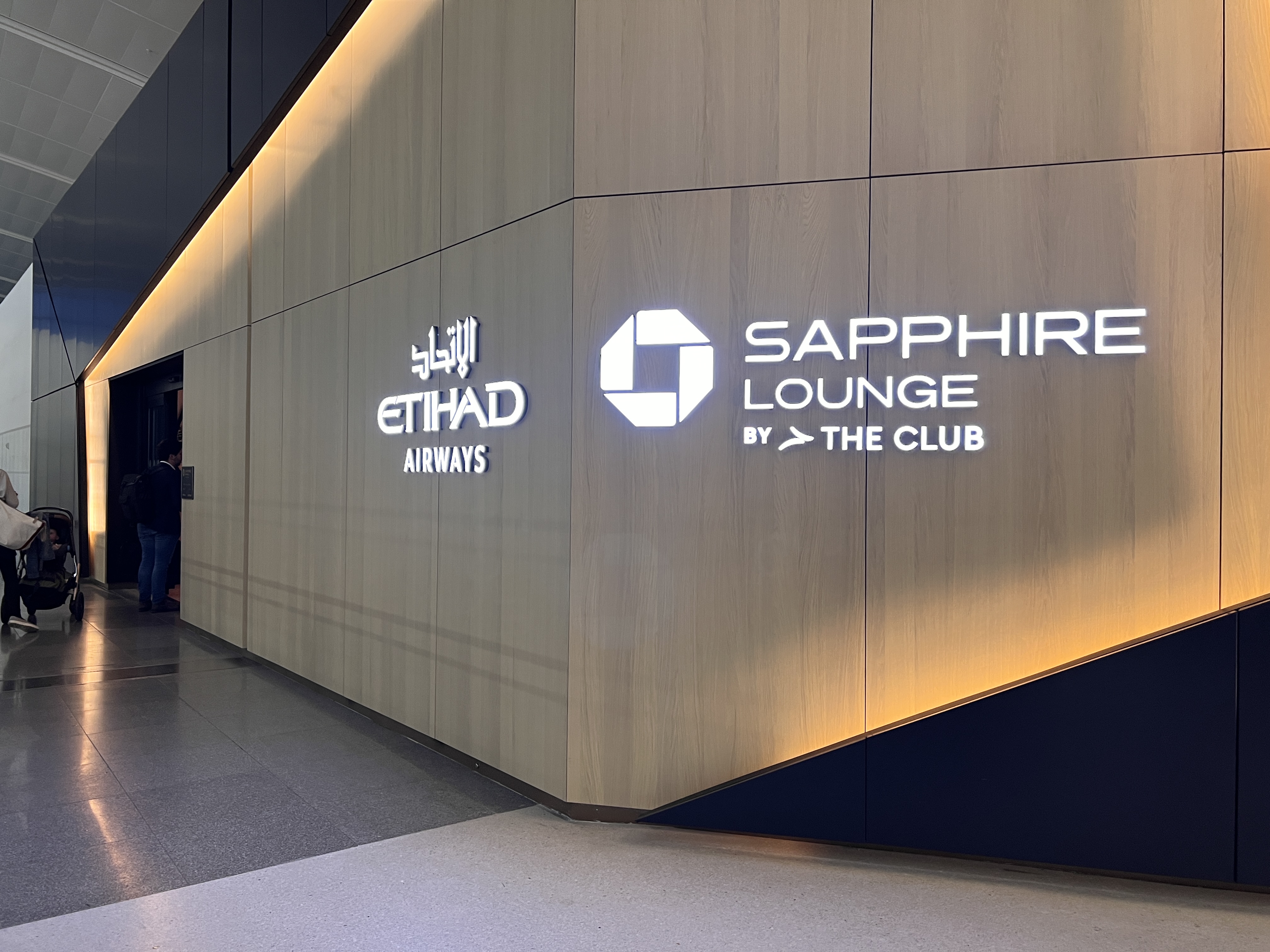 Chase Sapphire Lounge JFK exterior sign Chase Sapphire Lounge JFK exterior sign