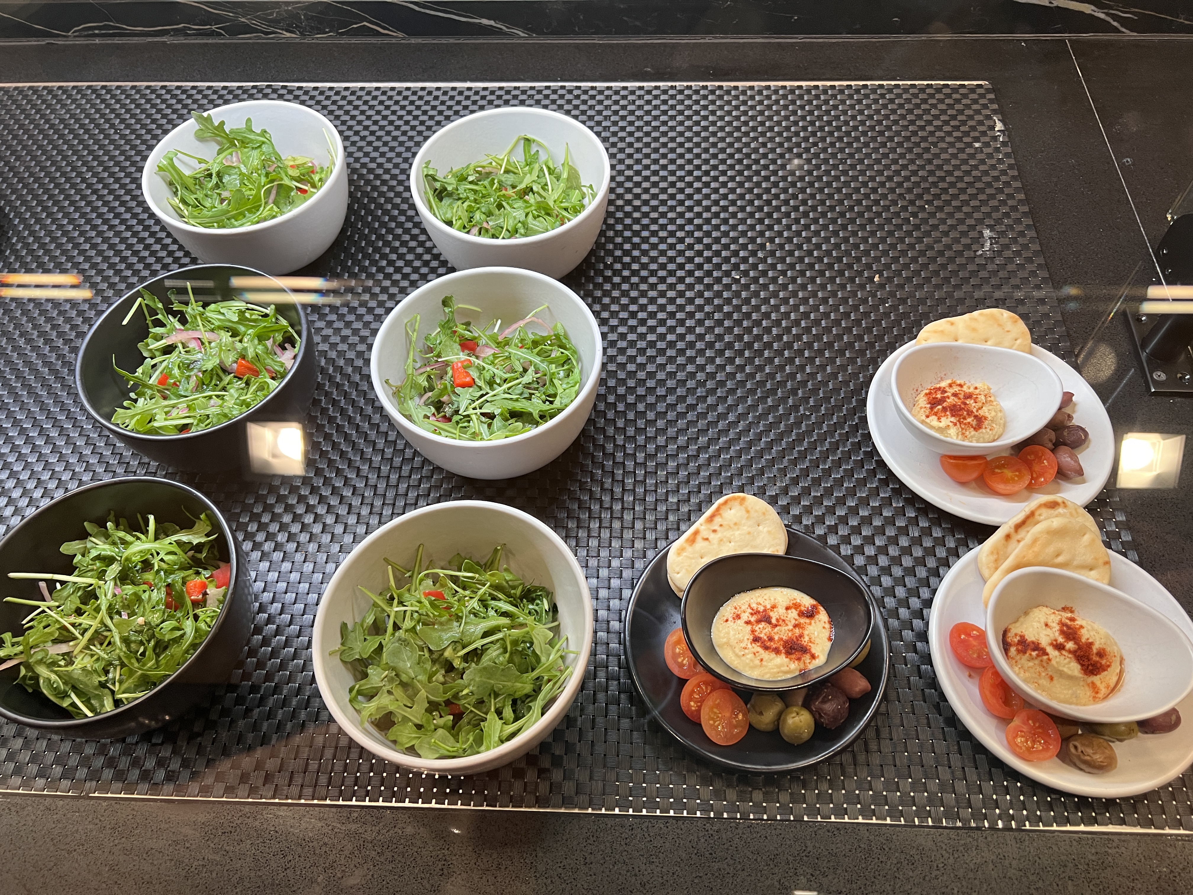 Chase Sapphire Lounge JFK salad and snacks Chase Sapphire Lounge JFK salad and snacks