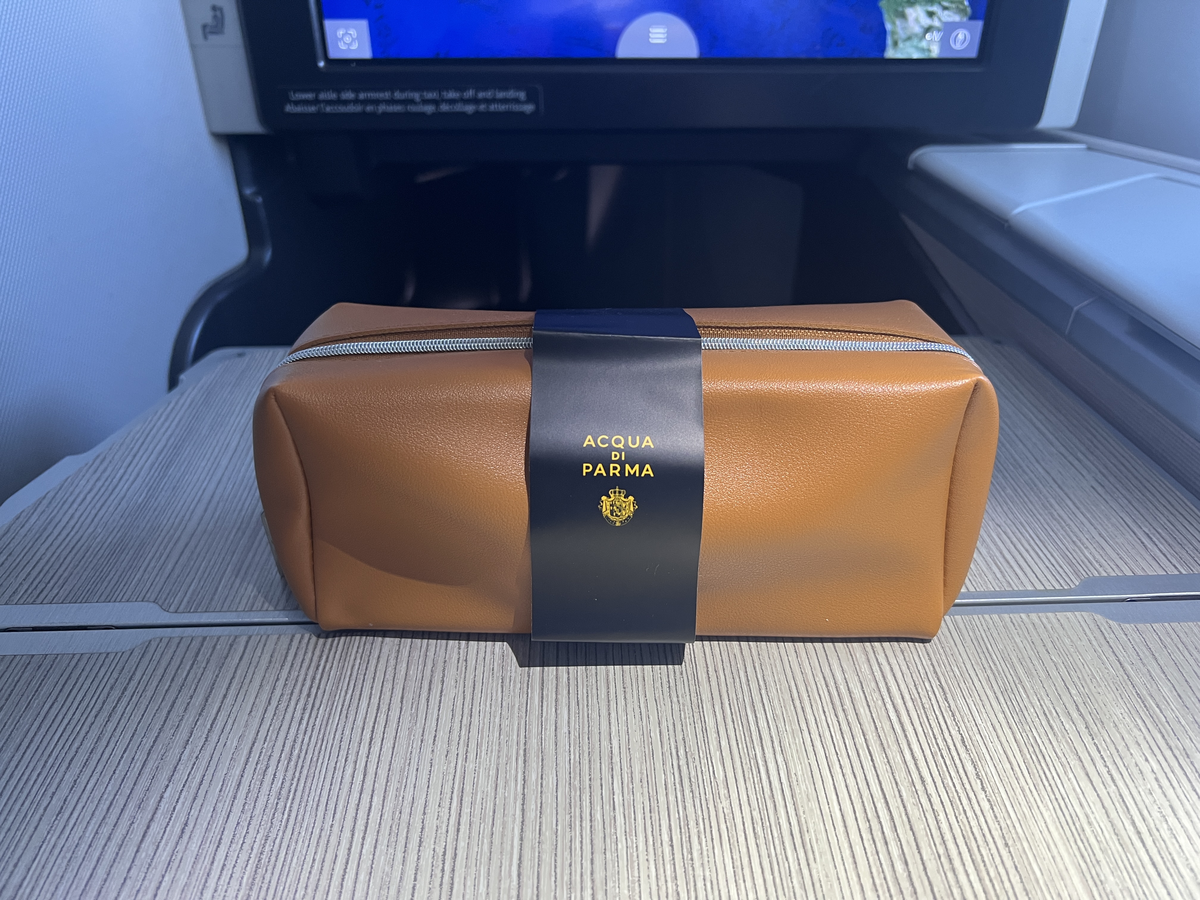 Air Canada business class amenity kit outside Air Canada business class amenity kit outside