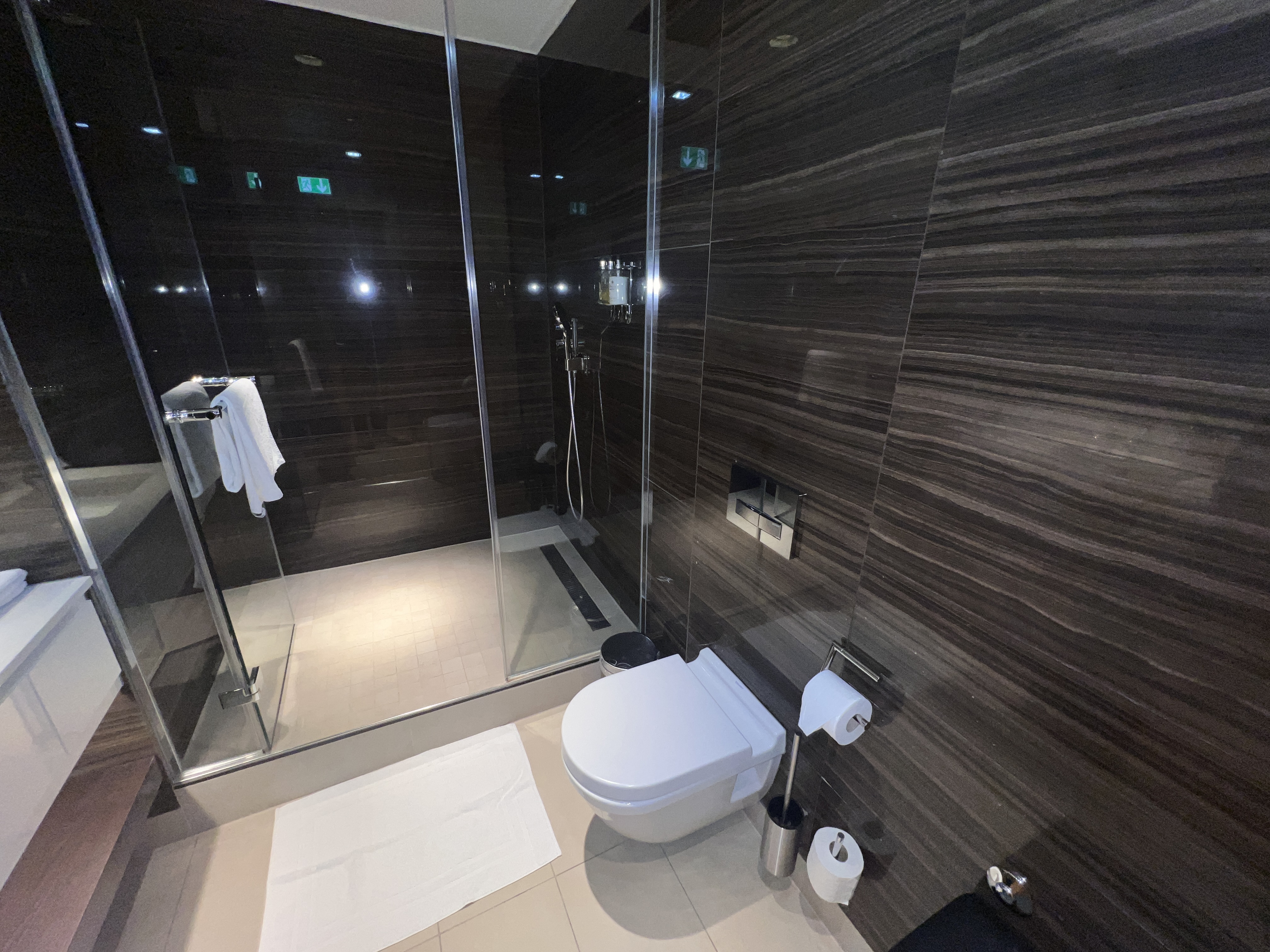 Air Canada business Maple Leaf Lounge Frankfurt bathroomshower Air Canada business Maple Leaf Lounge Frankfurt bathroomshower