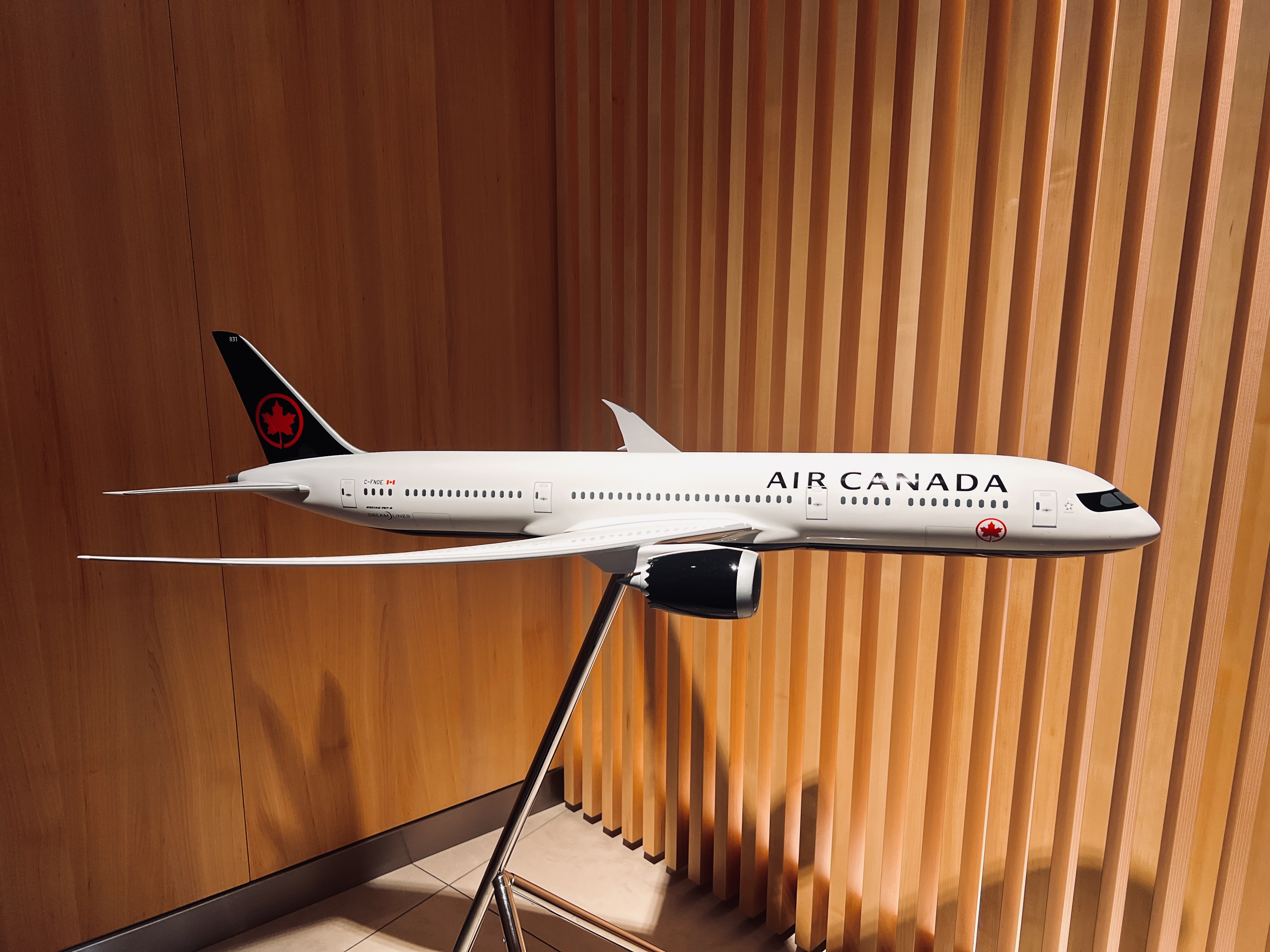Air Canada Maple Leaf Lounge Frankfurt model 787 Dreamliner Air Canada Maple Leaf Lounge Frankfurt model 787 Dreamliner