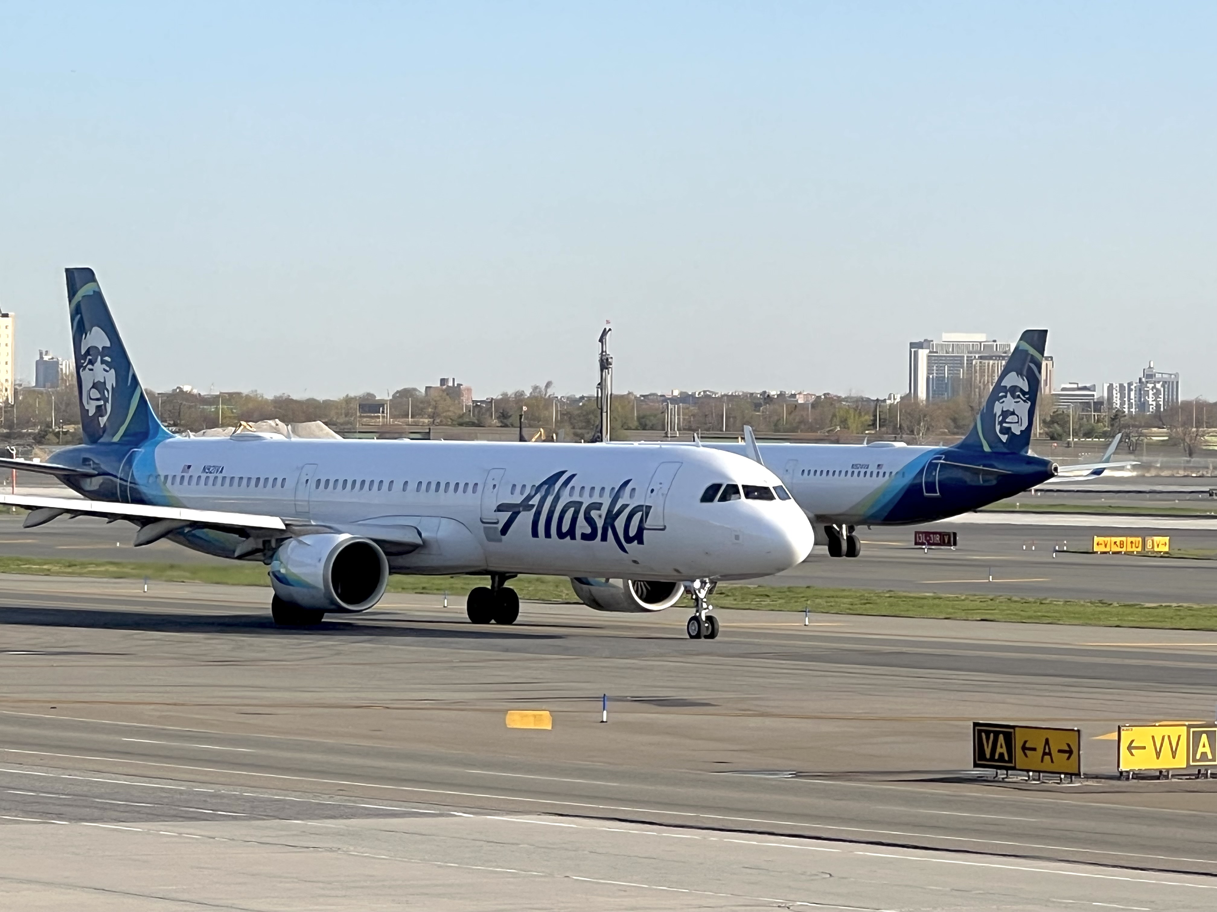 Alaska Airlines jets at New York JFK Alaska Airlines jets at New York JFK