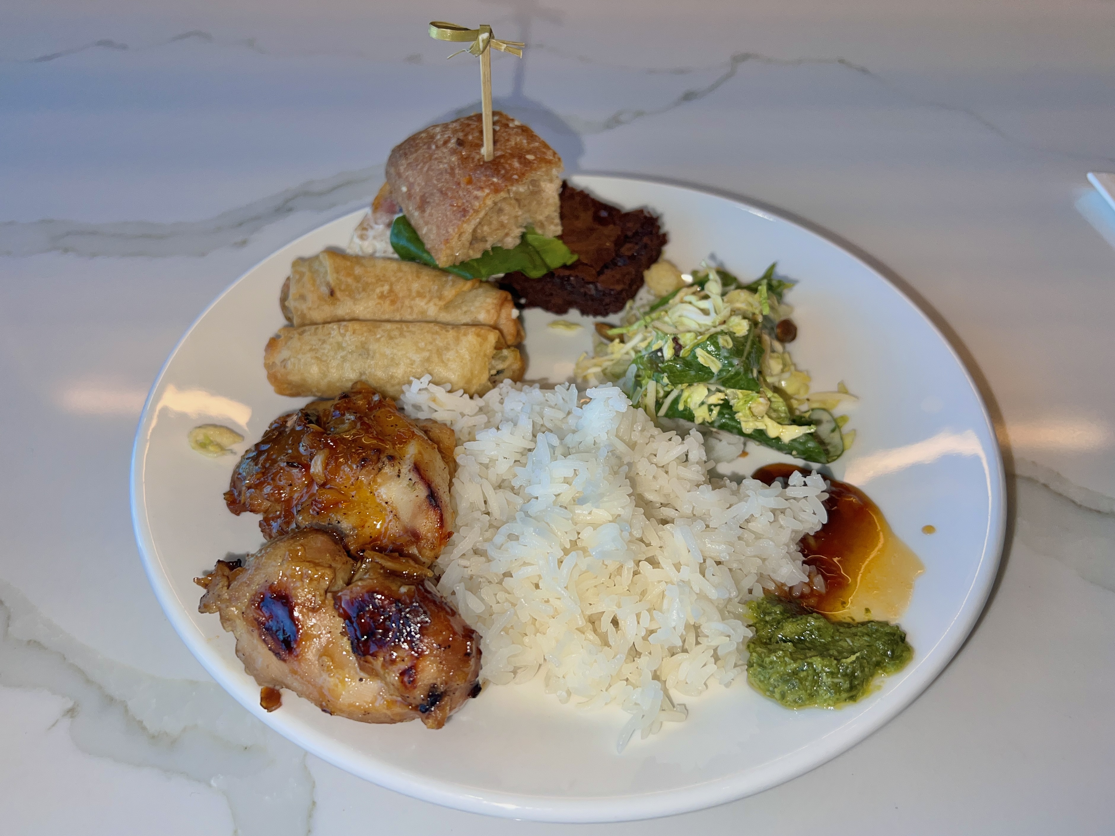 British Airways Lounge San Francisco plate of food British Airways Lounge San Francisco plate of food