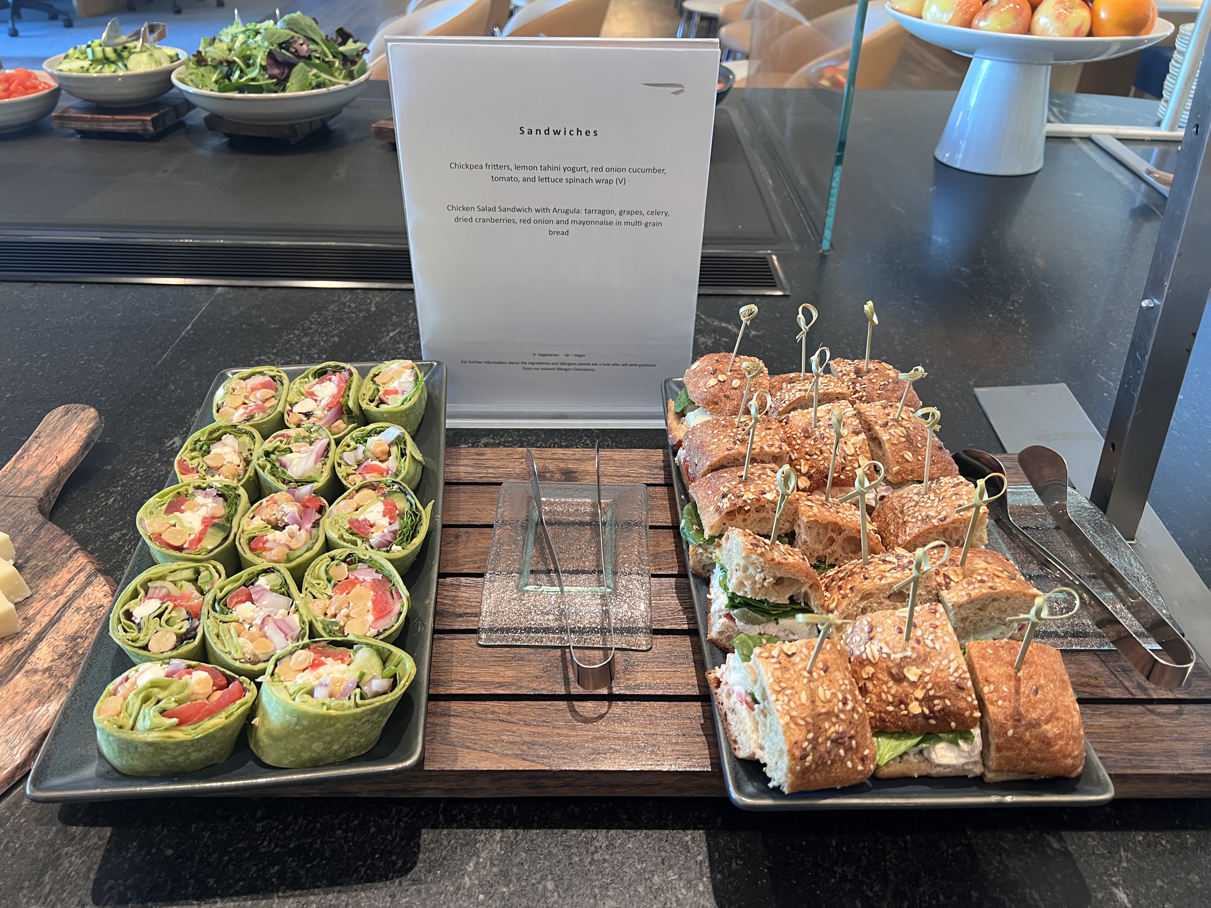 British Airways Lounge San Francisco sandwiches bar British Airways Lounge San Francisco sandwiches bar
