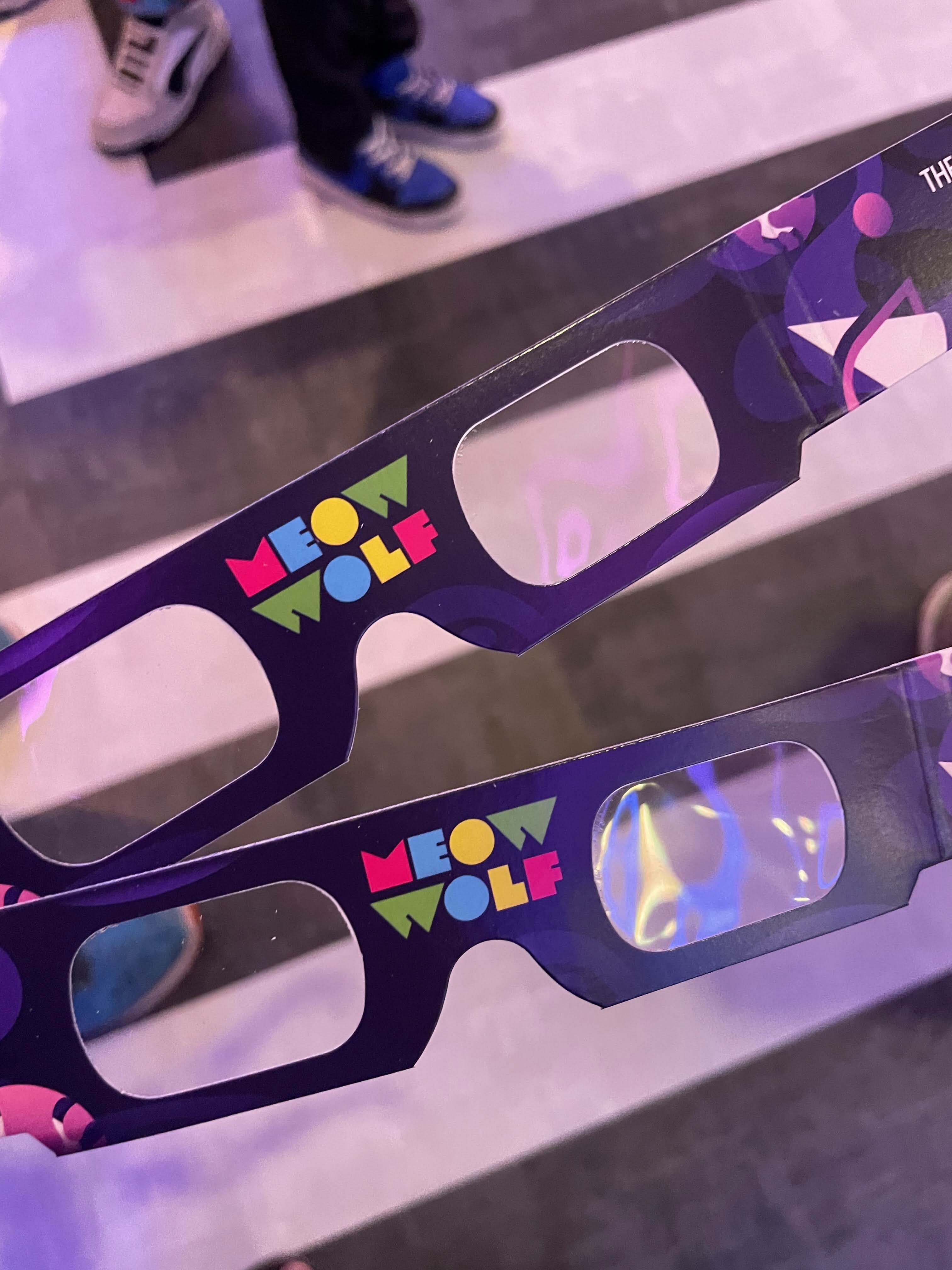 Chromadepth glasses at Meow Wolf Grapevine The Real Unreal