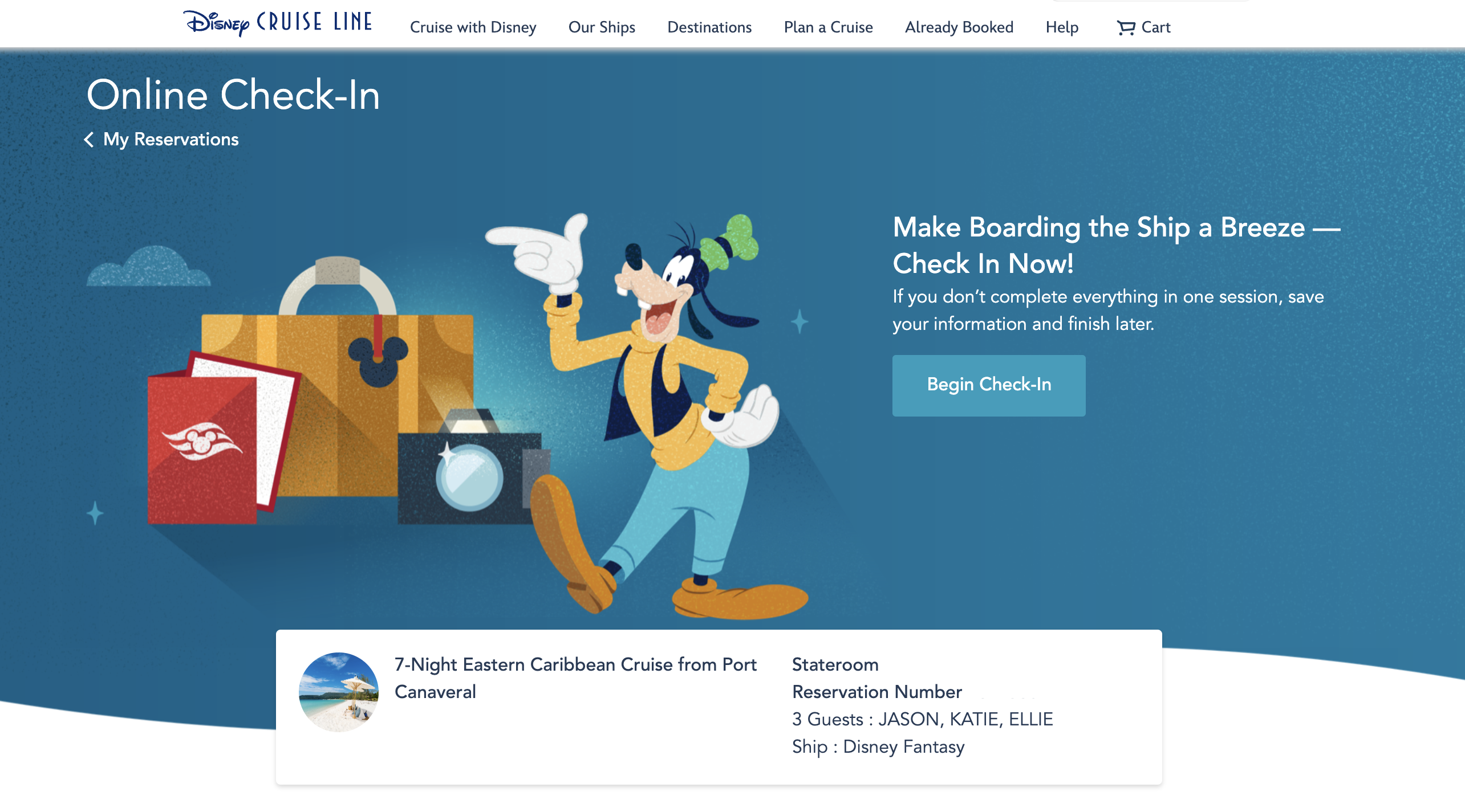Disney Cruise Line online check in Disney Cruise Line online check in