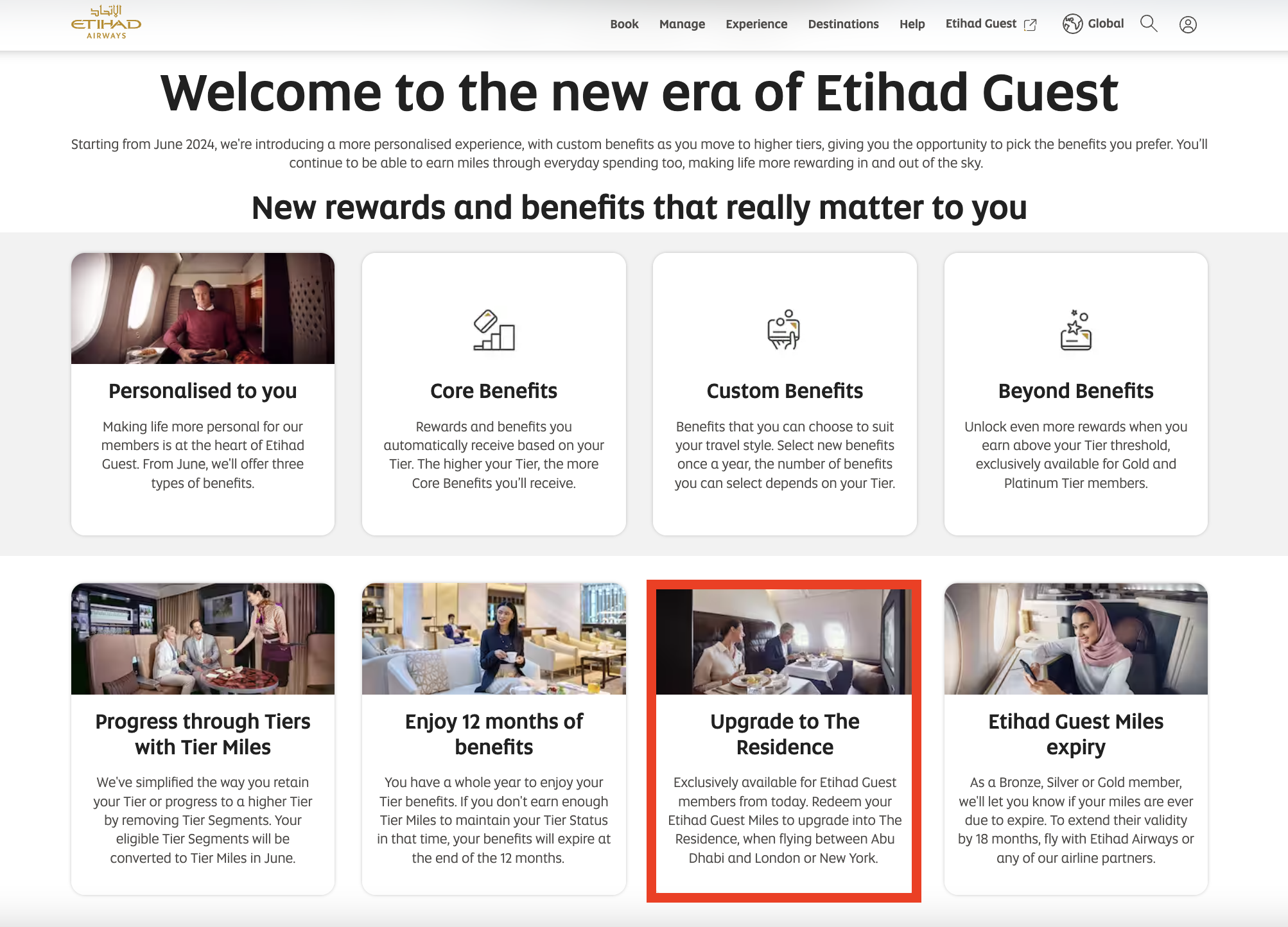 Etihad First to Residence Upgrade