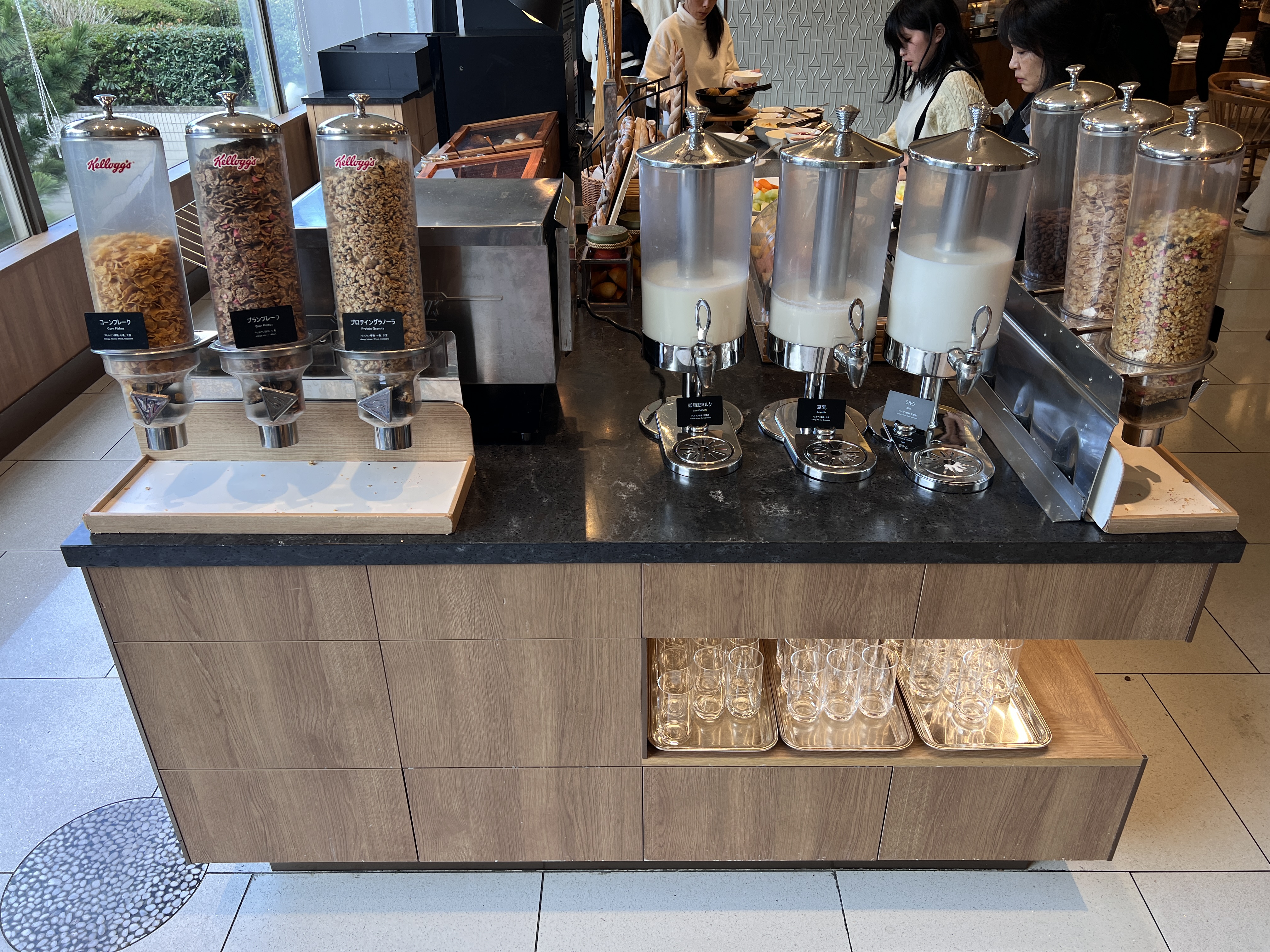 Hilton Tokyo Bay breakfast cereal and milk Hilton Tokyo Bay breakfast cereal and milk