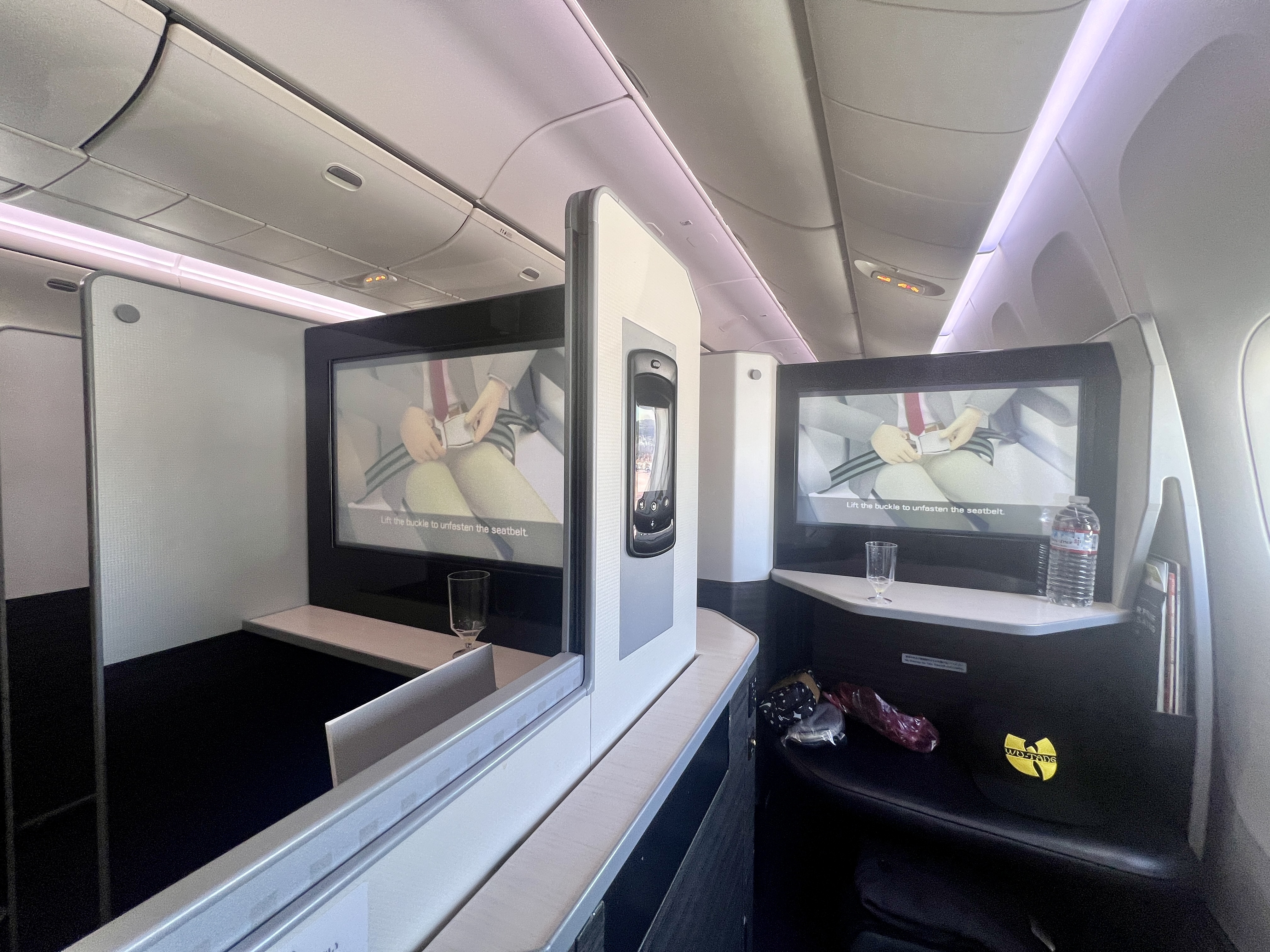 Japan Airlines 777 300er business class seats without privacy divider