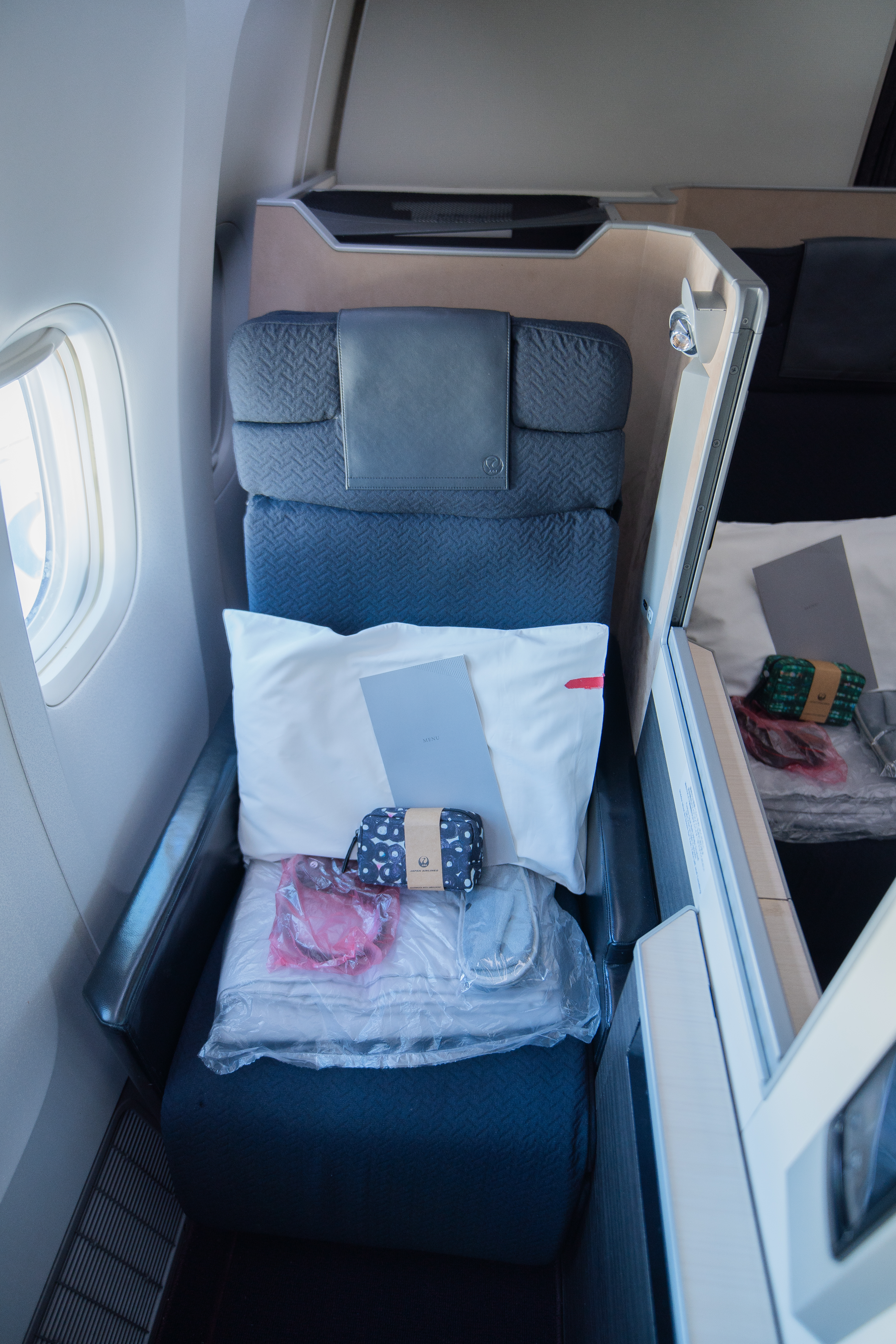 Japan Airlines business class 777 seat 12K Japan Airlines business class 777 seat 12K