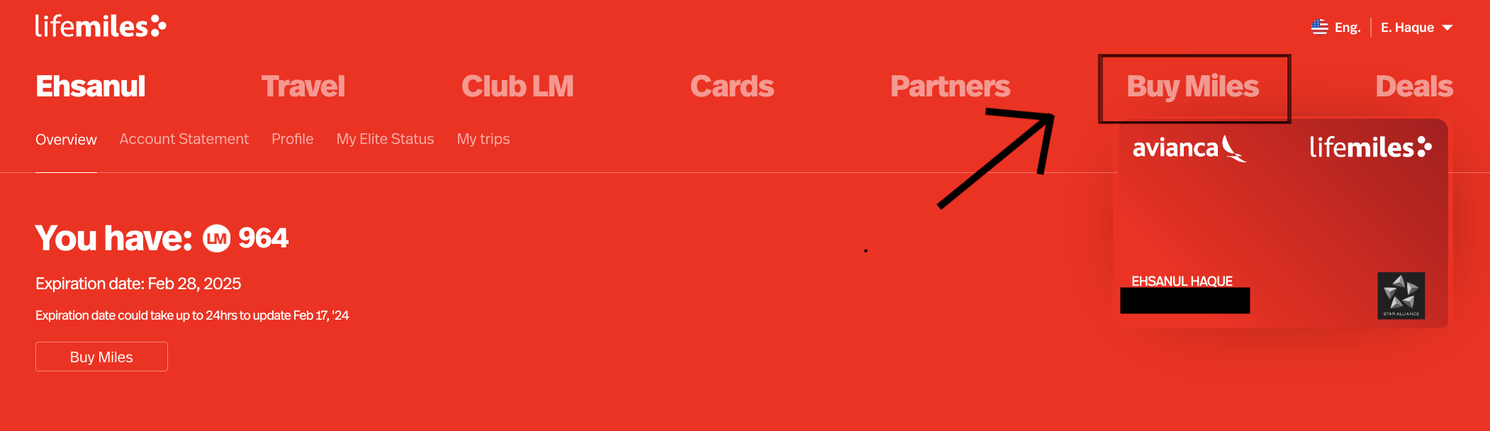 Lifemiles purchase