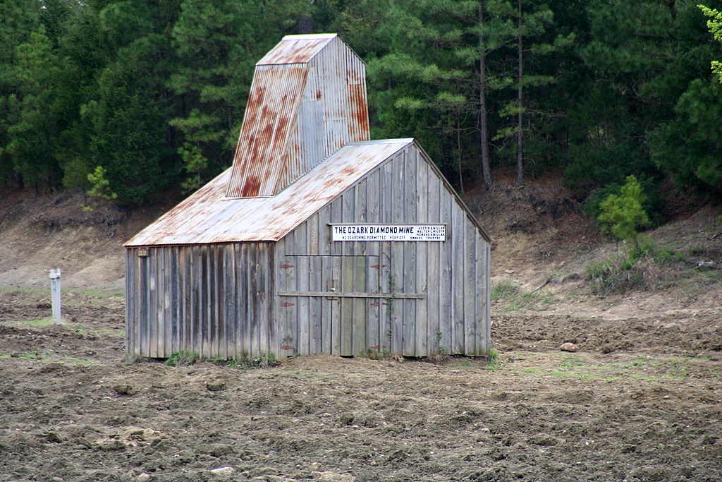 Crater of Diamonds State Park Search Field Replica of Old Ozark Mine Building