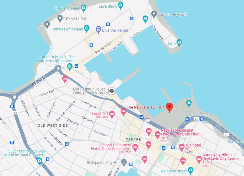 Reykjavik Edition Hotel Location Reykjavik Edition Hotel Location