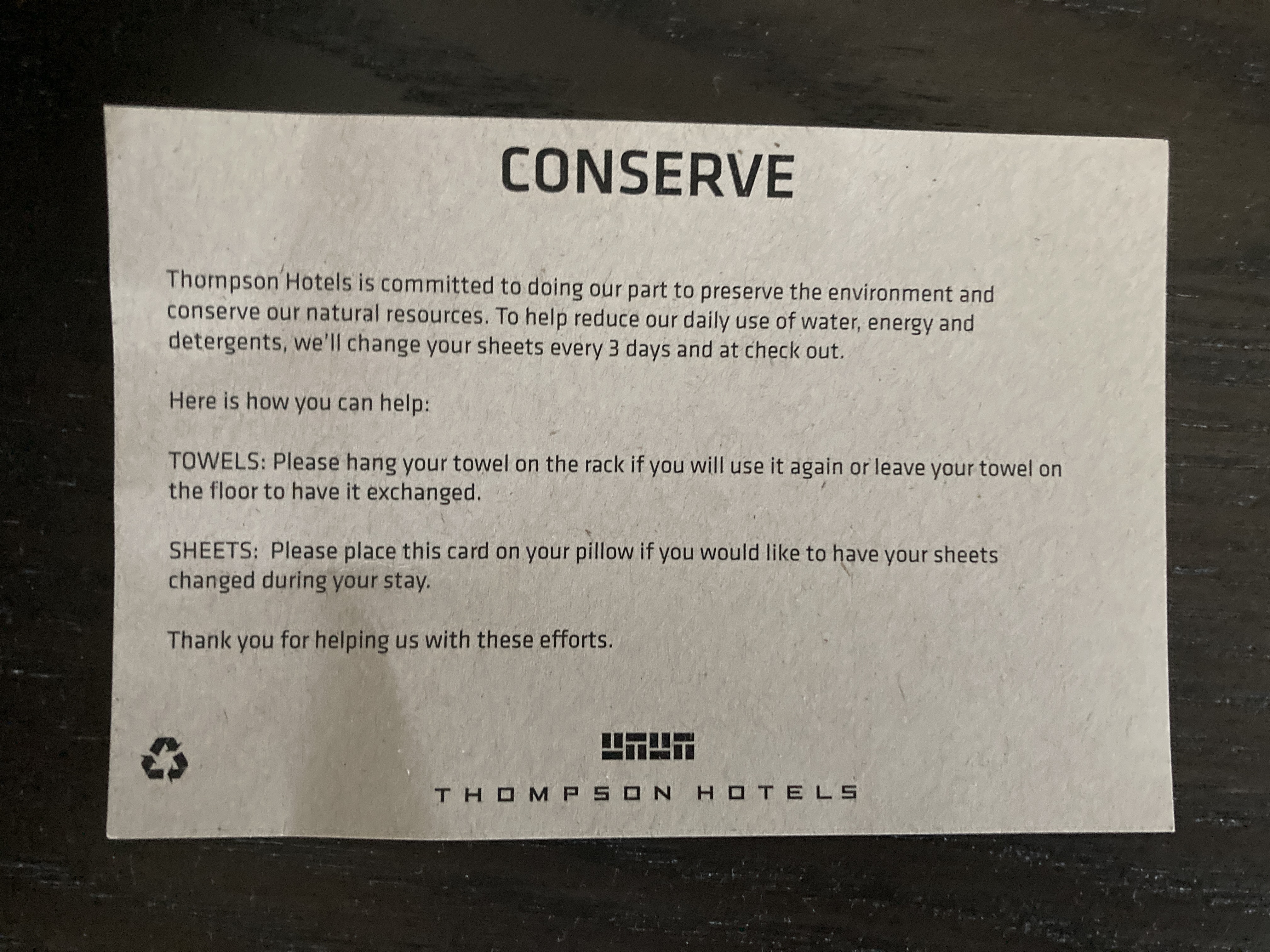 Thompson Washington DC conservation note