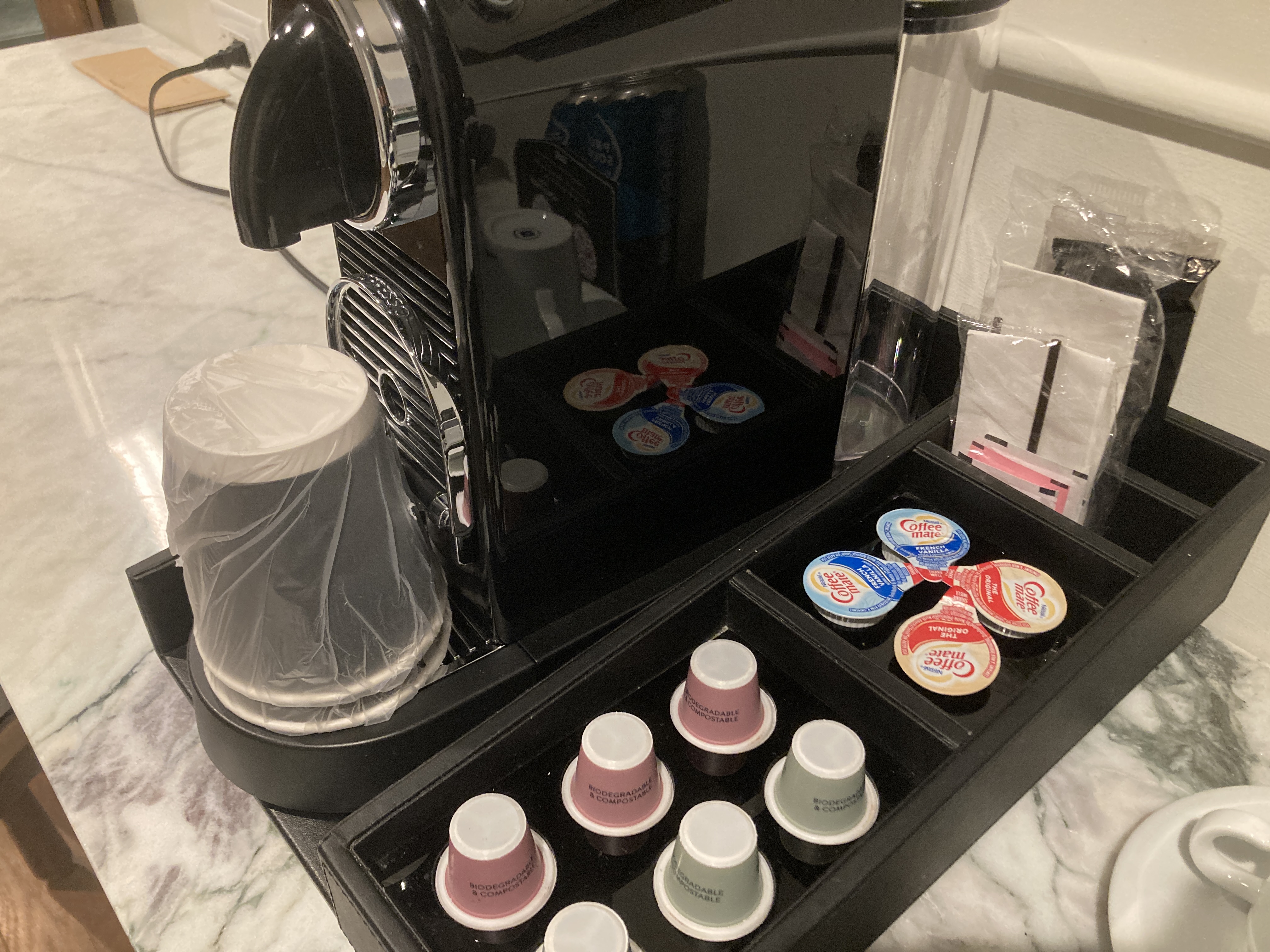Thompson Washington DC junior suite coffee machine and pods