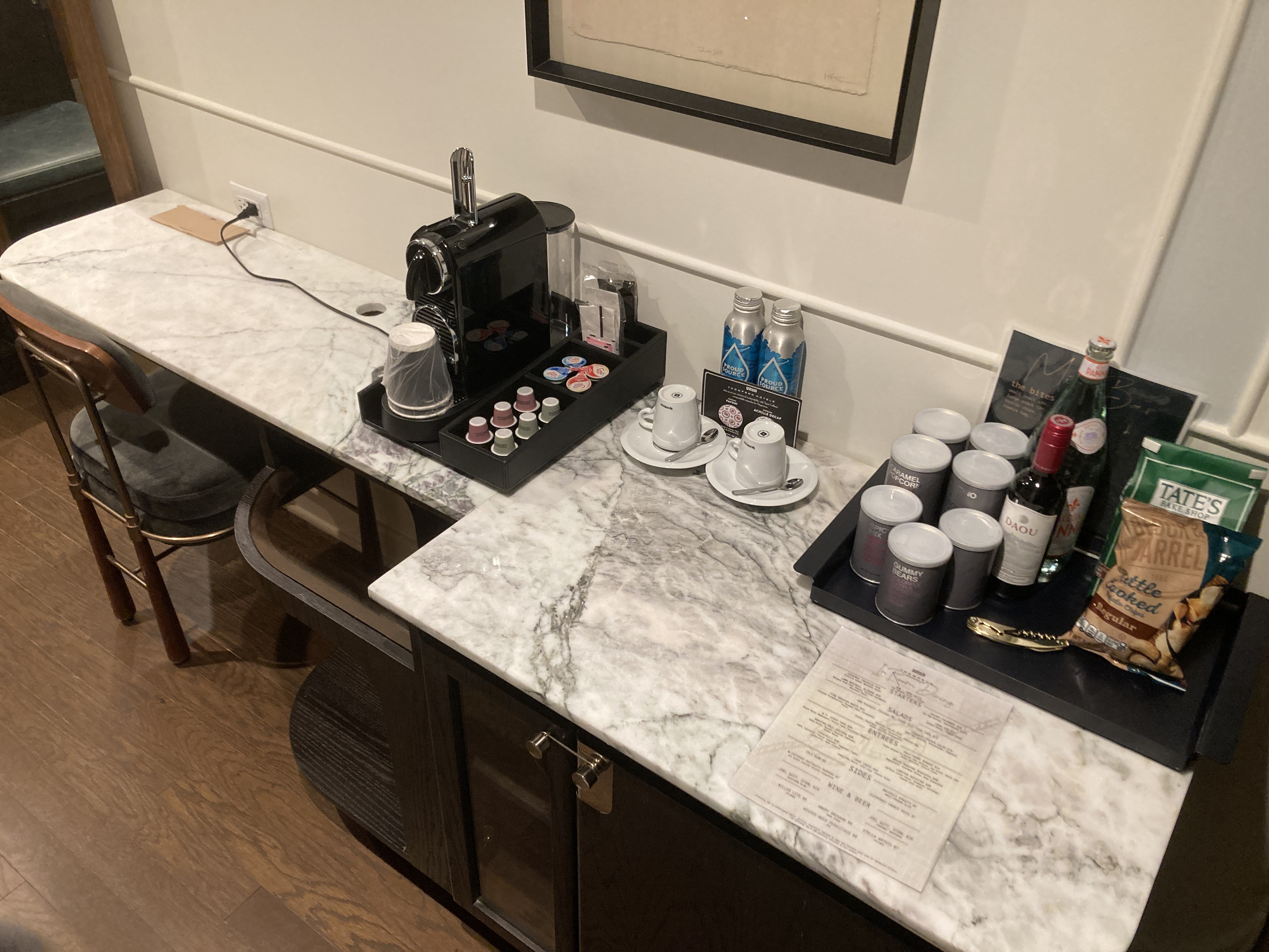 Thompson Washington DC junior suite desk and mini bar