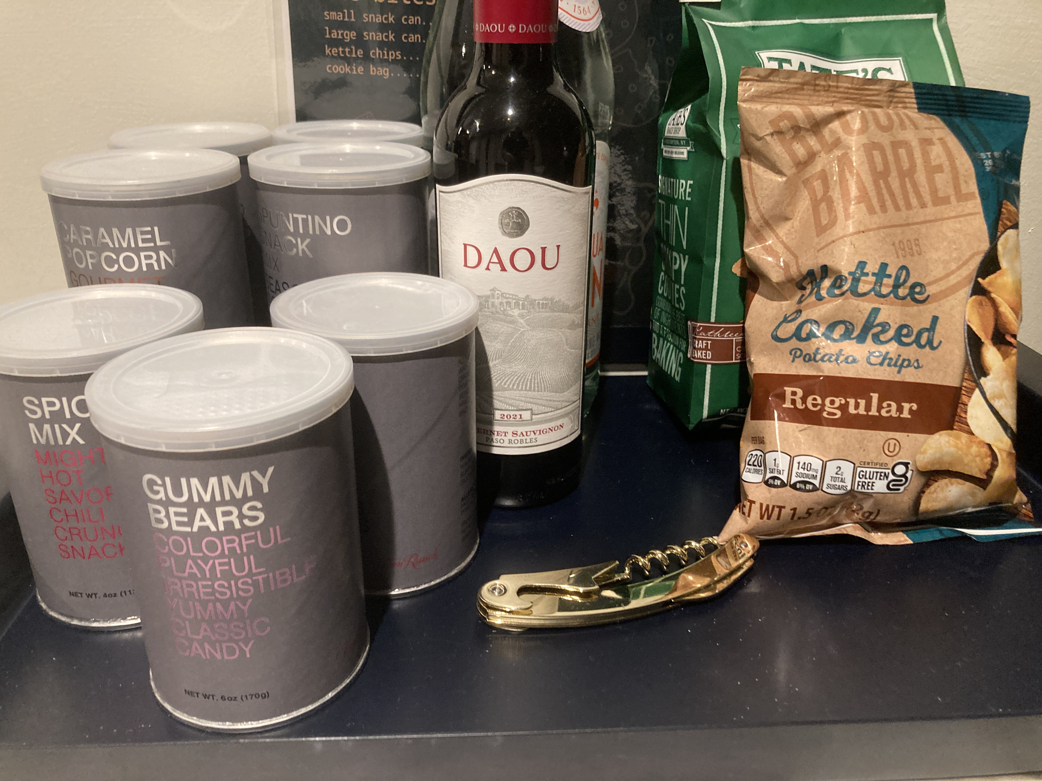 Thompson Washington DC junior suite mini bar snacks