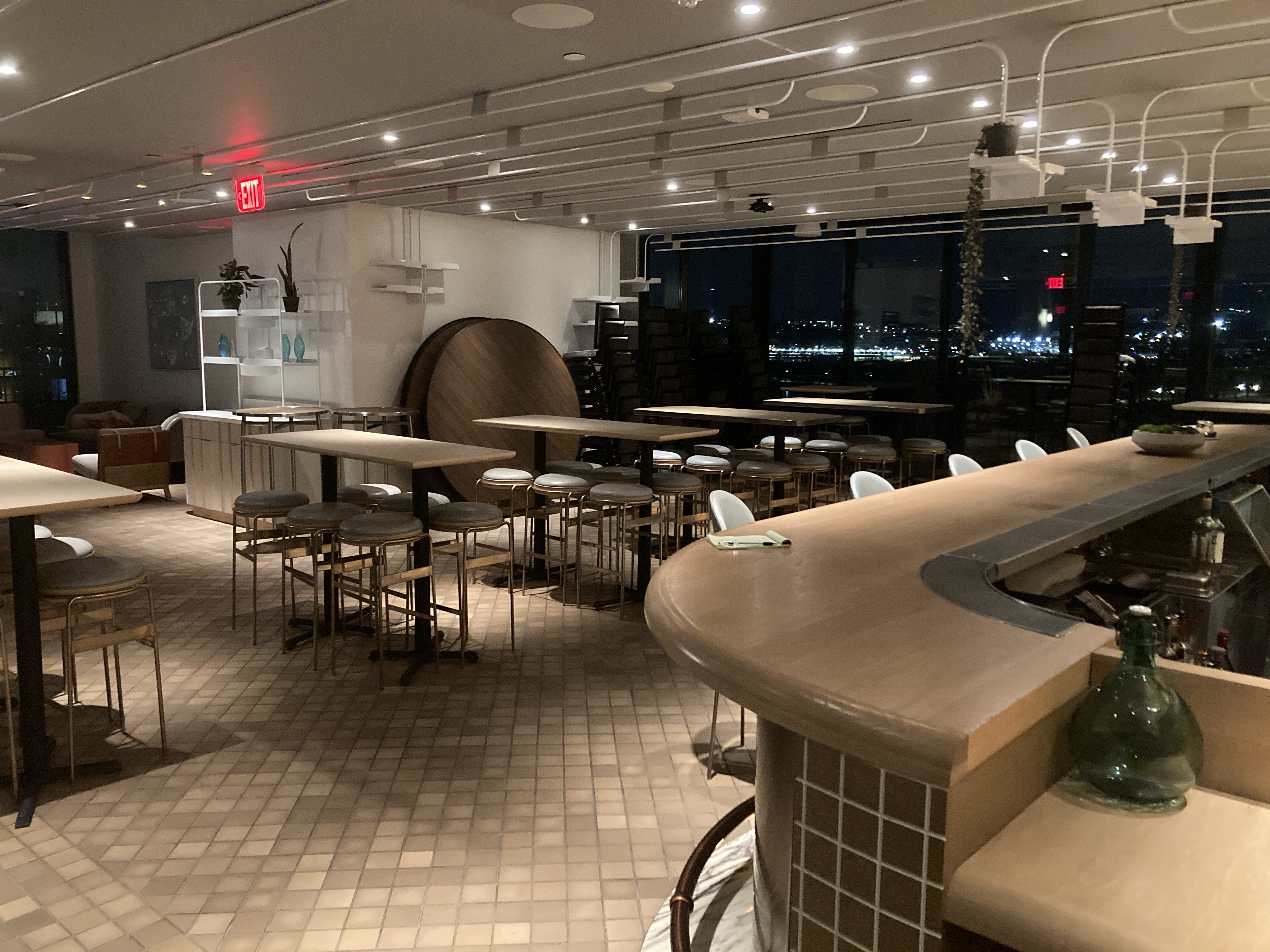 Thompson Washington DC rooftop bar rear seating area