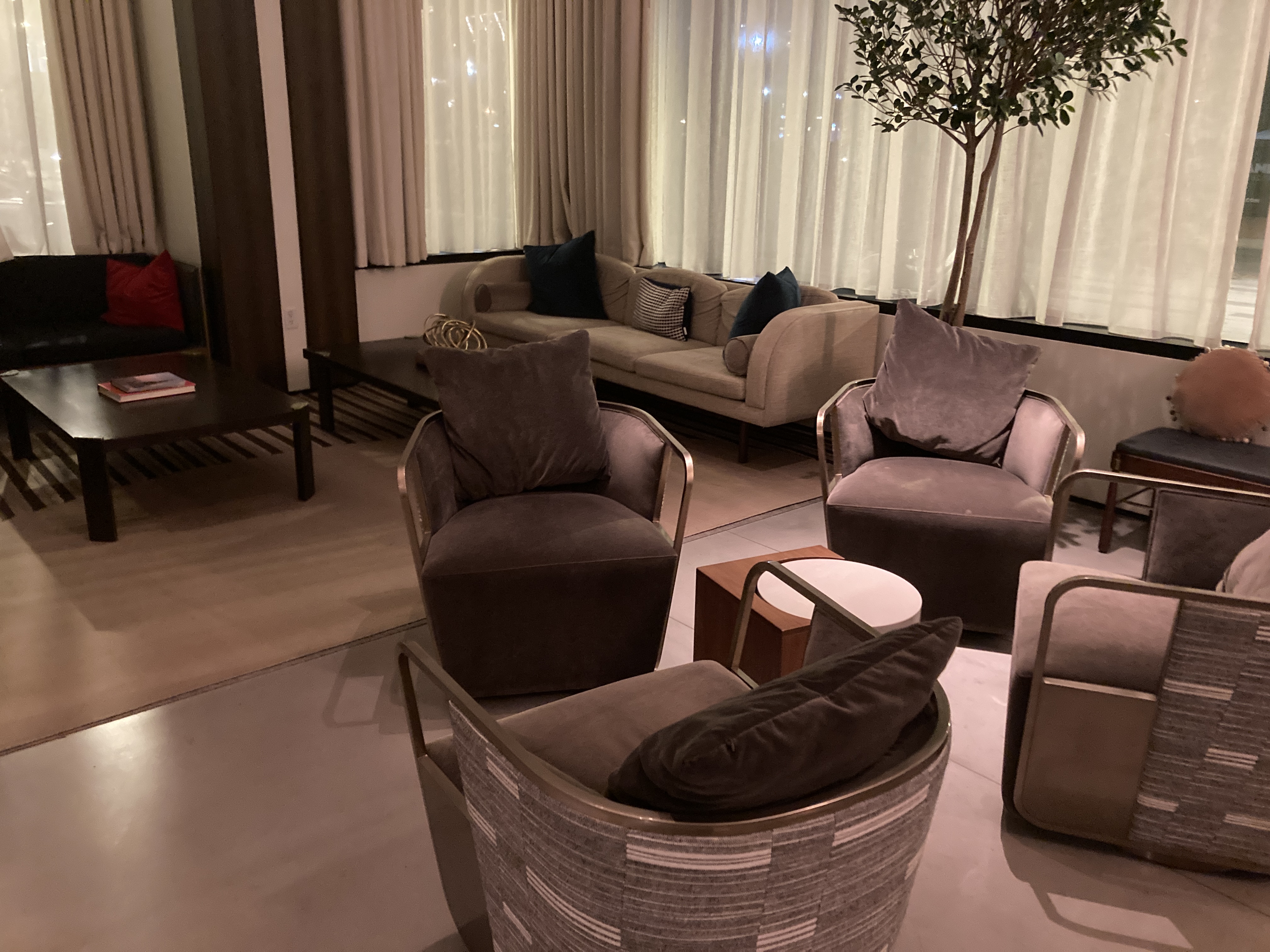 Thompson Washington DC seating area near lobby bar