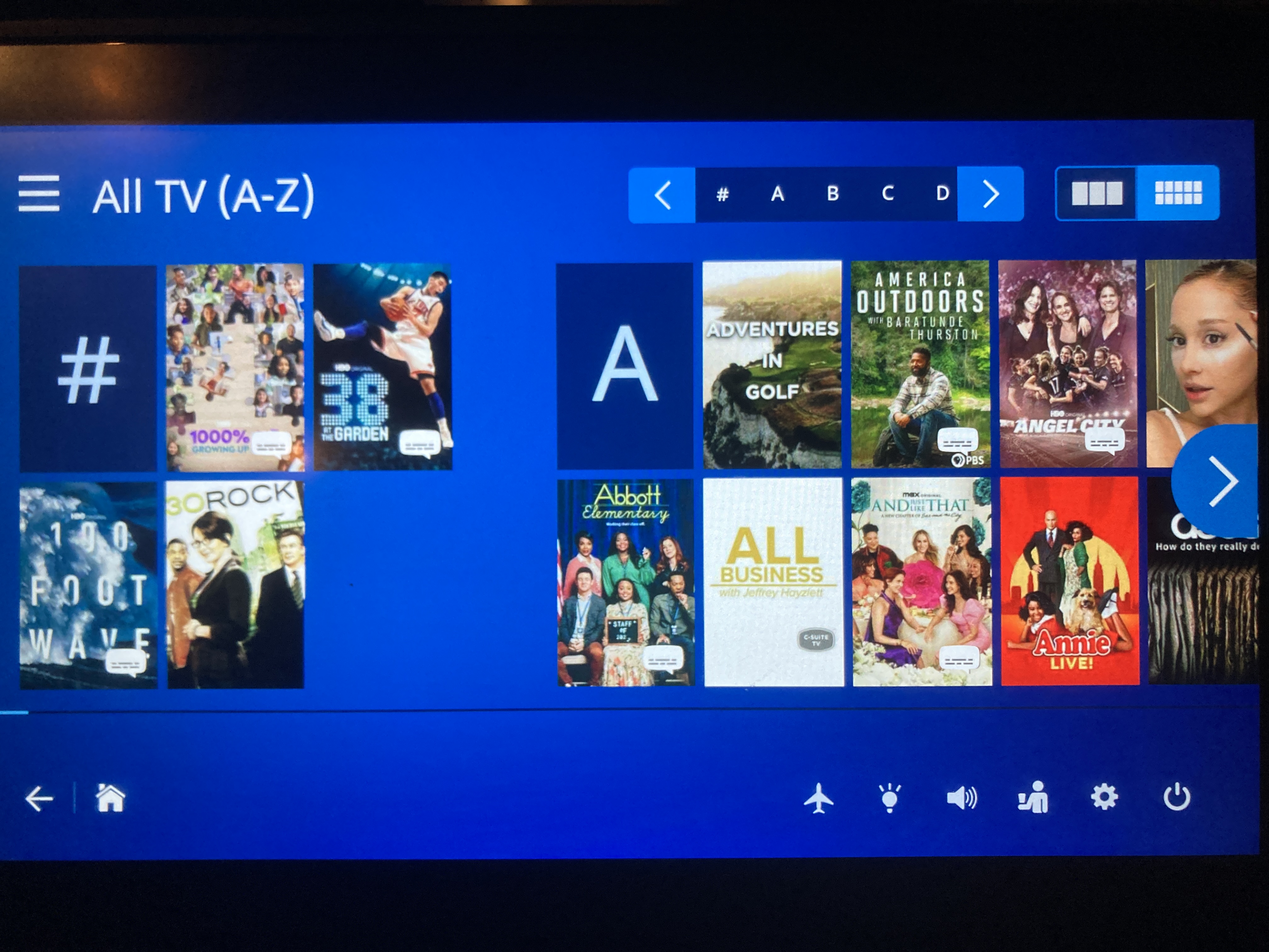 United Boeing 777 200 personal entertainment system TV United Boeing 777 200 personal entertainment system TV