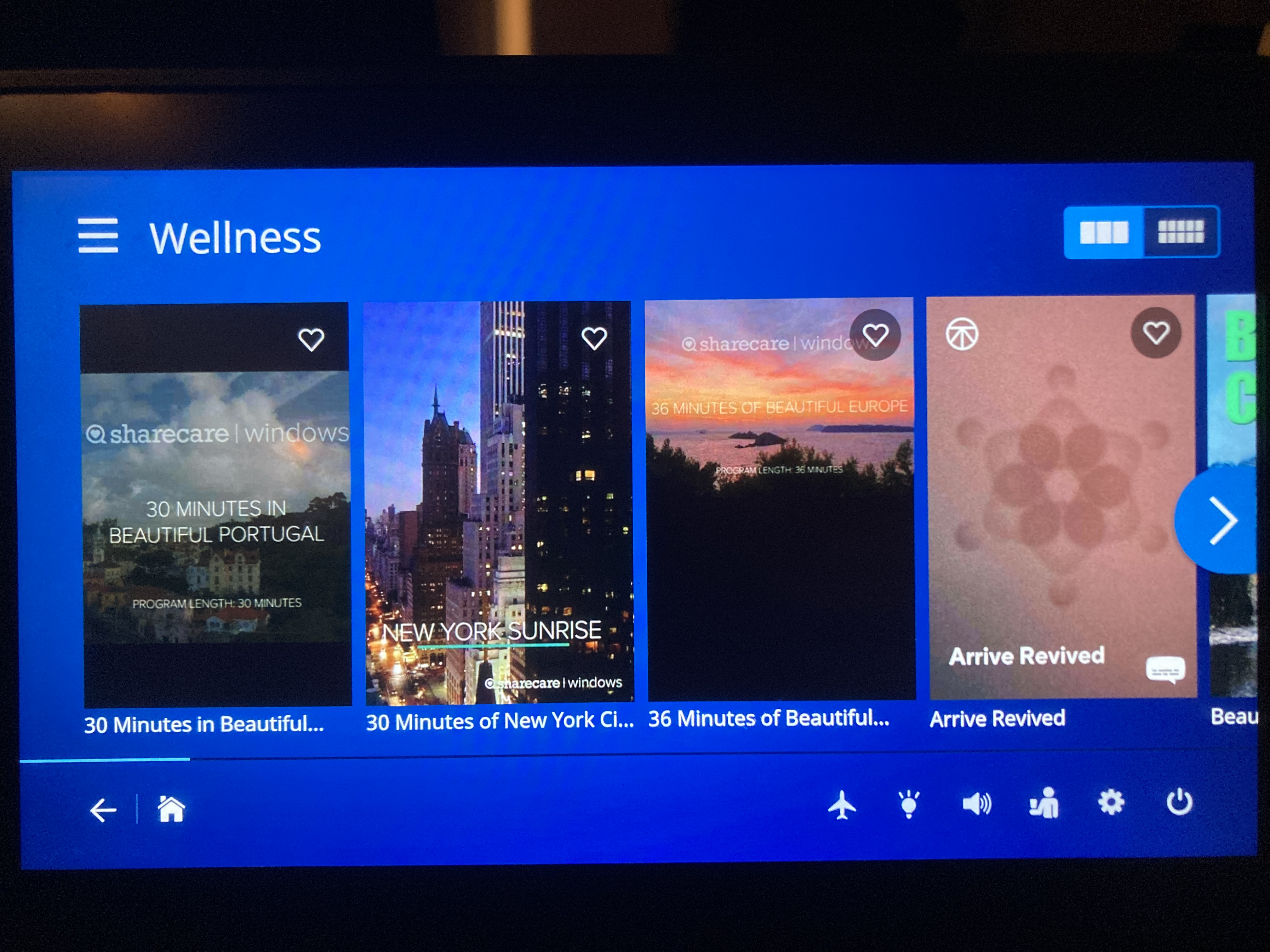 United Boeing 777 200 personal entertainment system wellness United Boeing 777 200 personal entertainment system wellness
