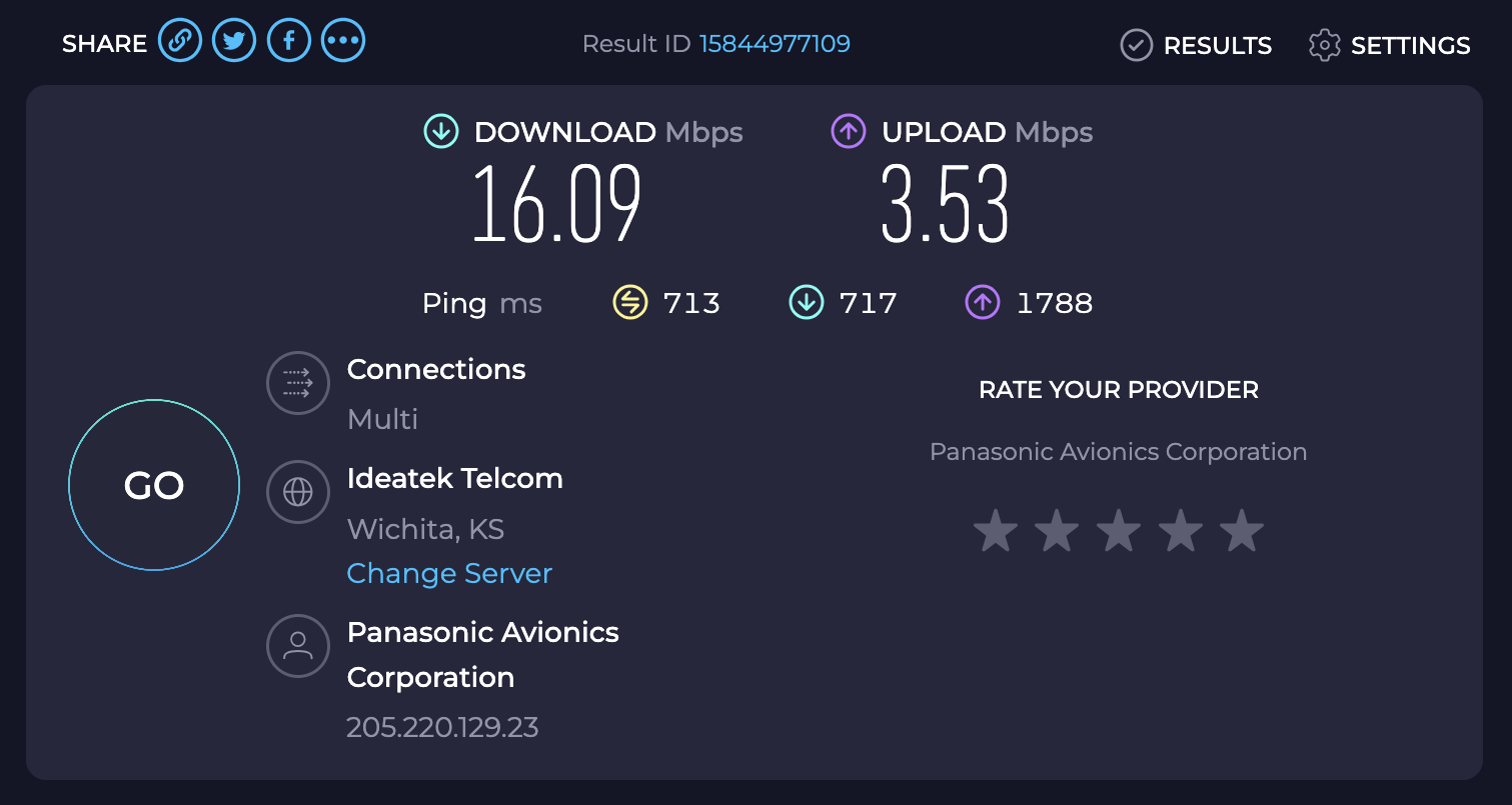 Wi Fi speed on United flight LAX IAD Wi Fi speed on United flight LAX IAD