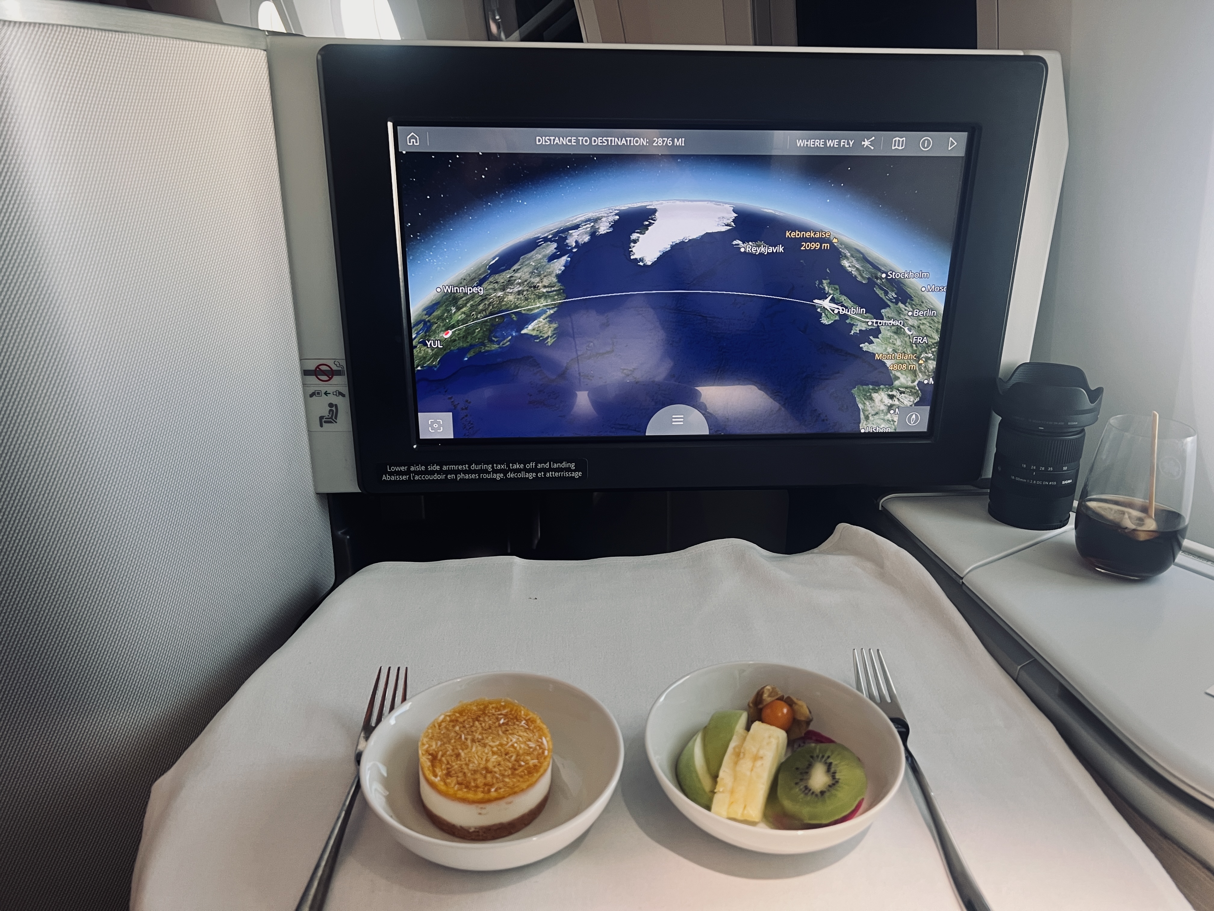 Air Canada business class dessert Air Canada business class dessert