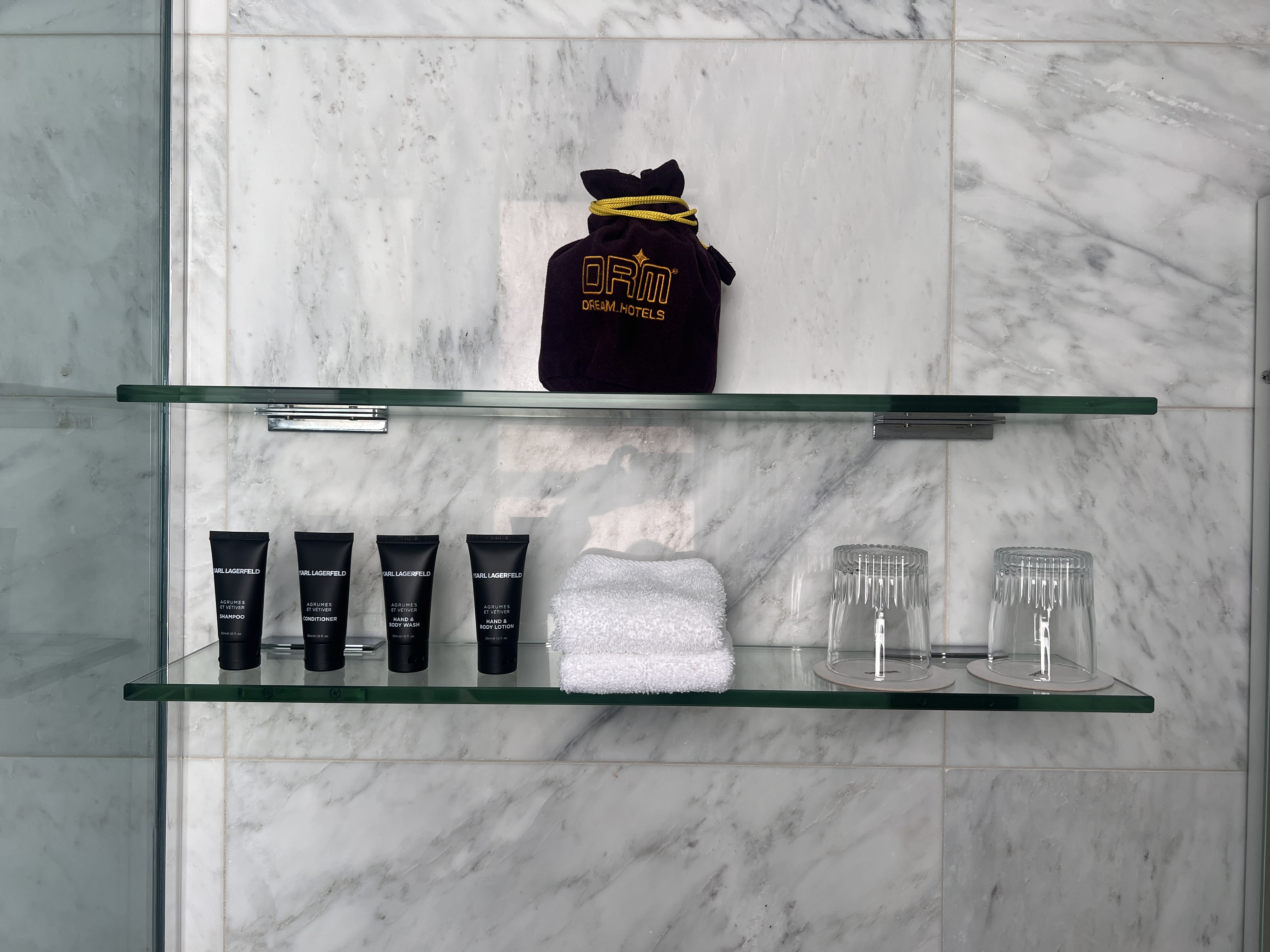 Hyatt Dream Midtown room bathroom shelf Hyatt Dream Midtown room bathroom shelf