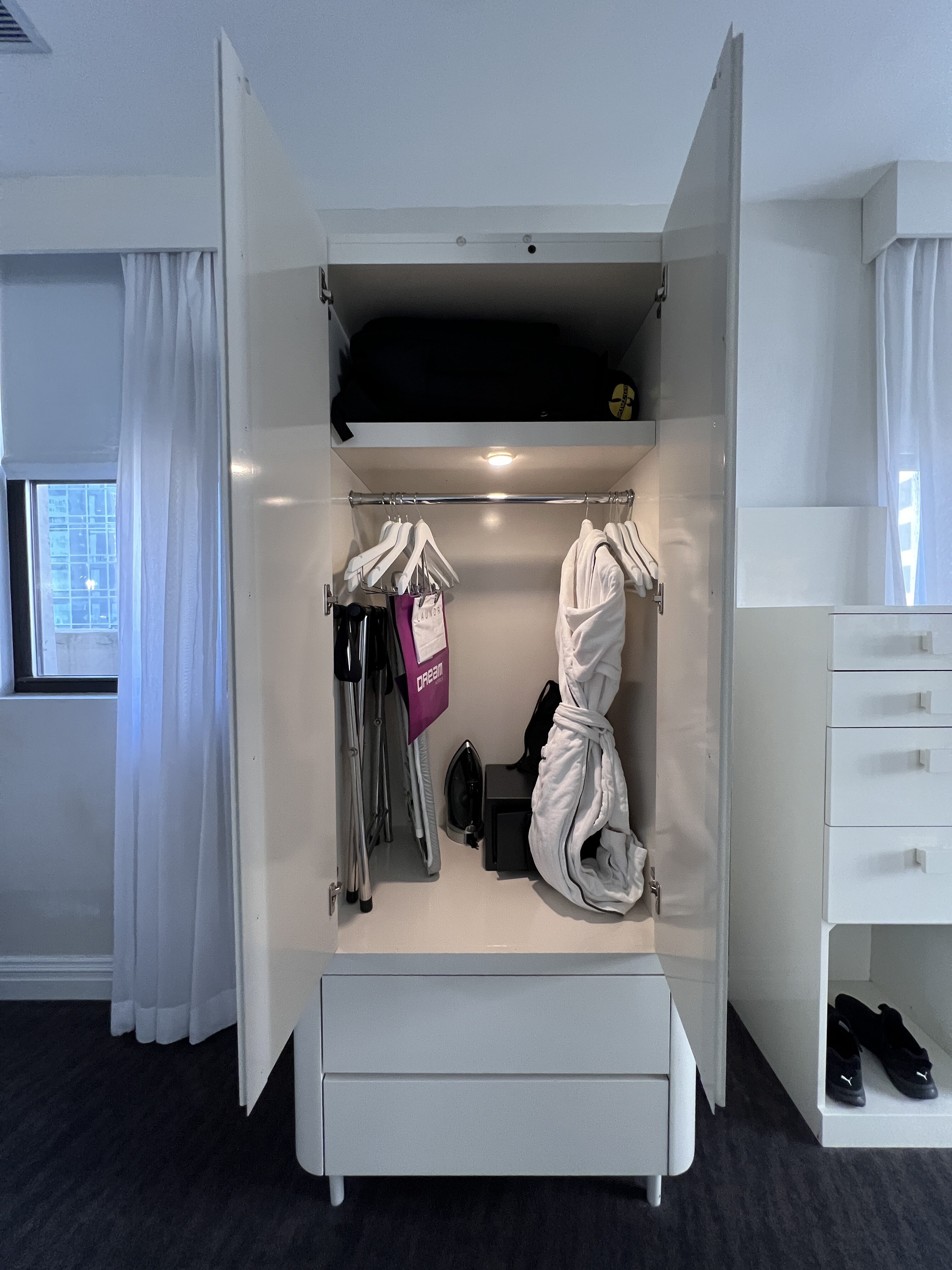 Hyatt Dream Midtown room closet dresser Hyatt Dream Midtown room closet dresser