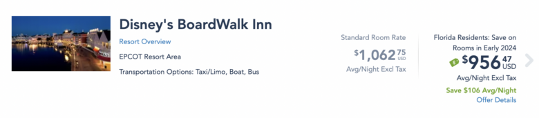 Disney's BoardWalk Inn cash booking Disney's BoardWalk Inn cash booking