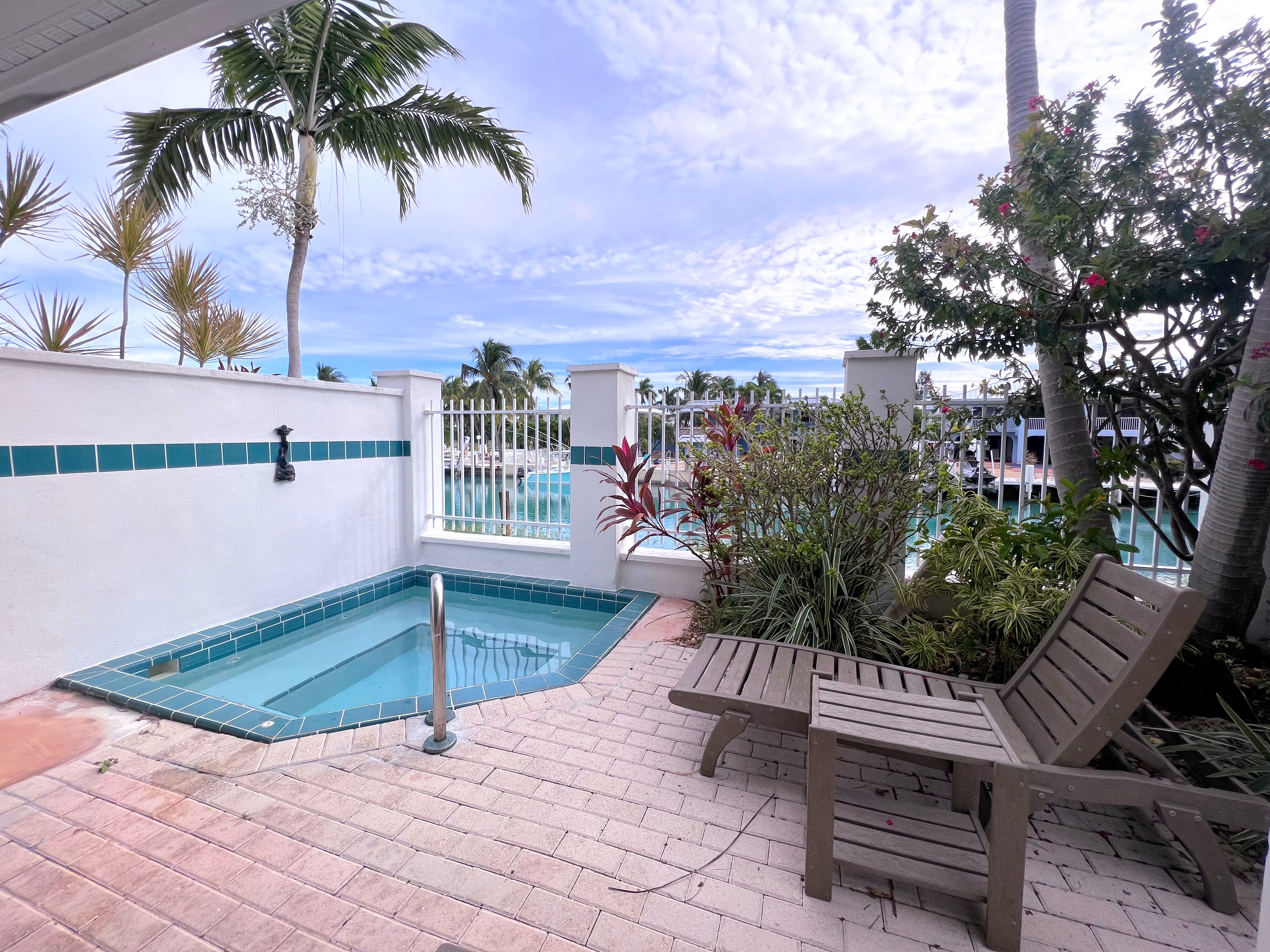 private patio and plunge pool