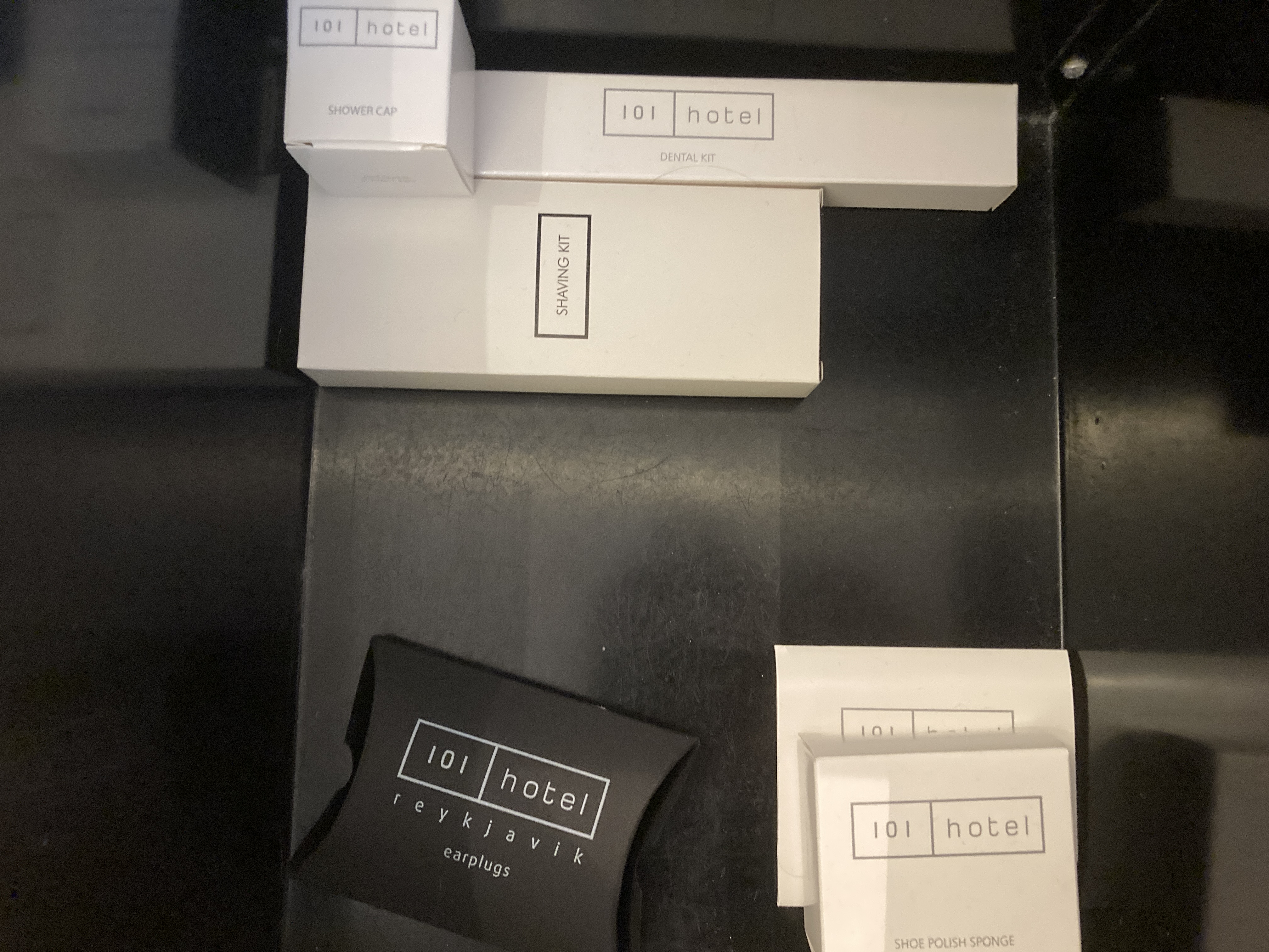 101 Hotel Reykjavik bathroom toiletries in bin